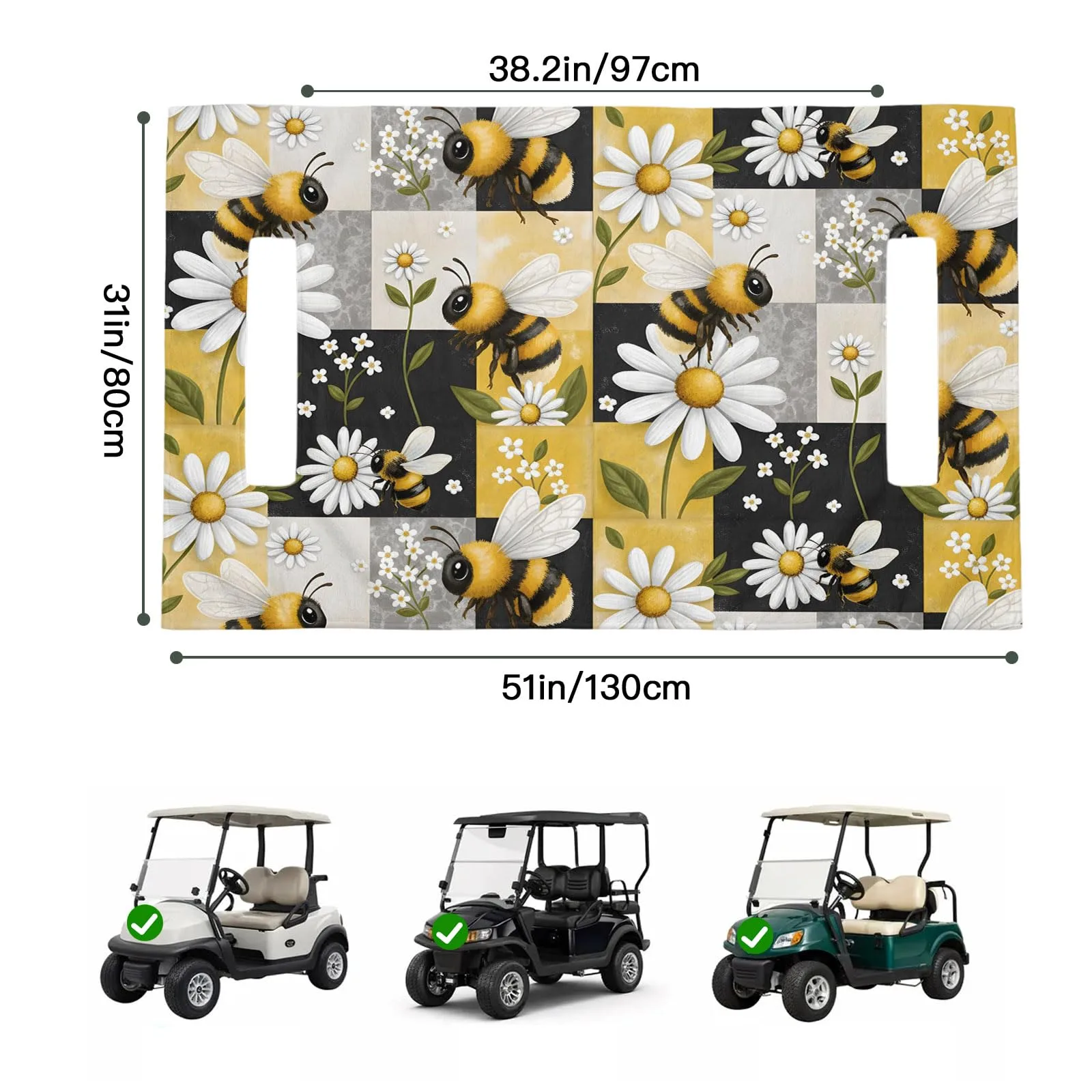 Trosturdspn Golf Cart Seat Towel Blanket 51 x 31 in image 2