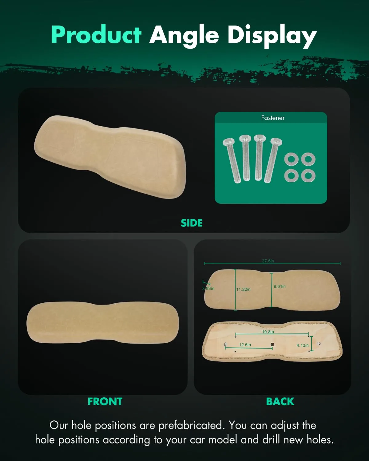 SCITOO Tan Front Seat Cushion for Club Car DS image 3