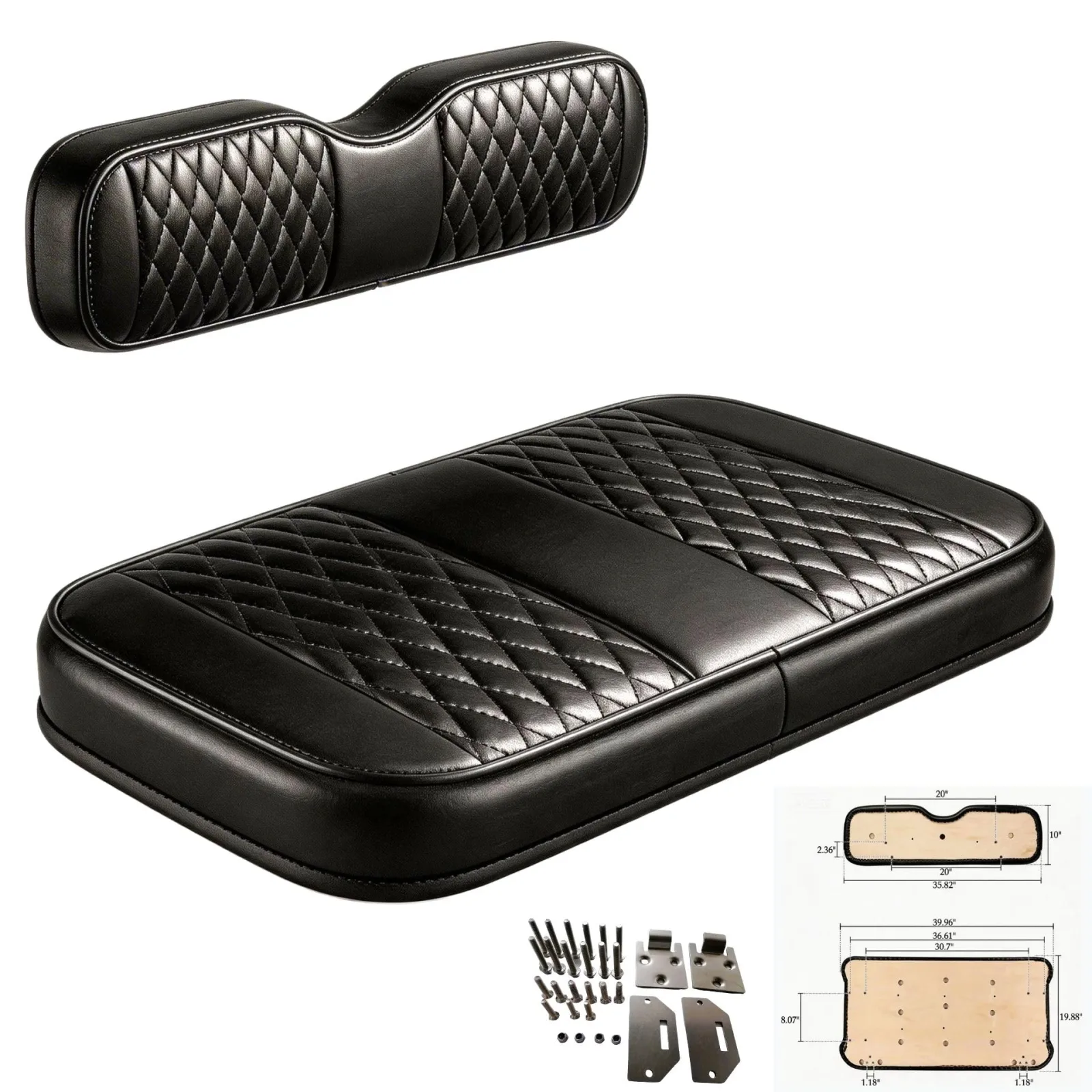 FDEERCOLO E-Z-GO TXT Front Seat Cushion and Backrest