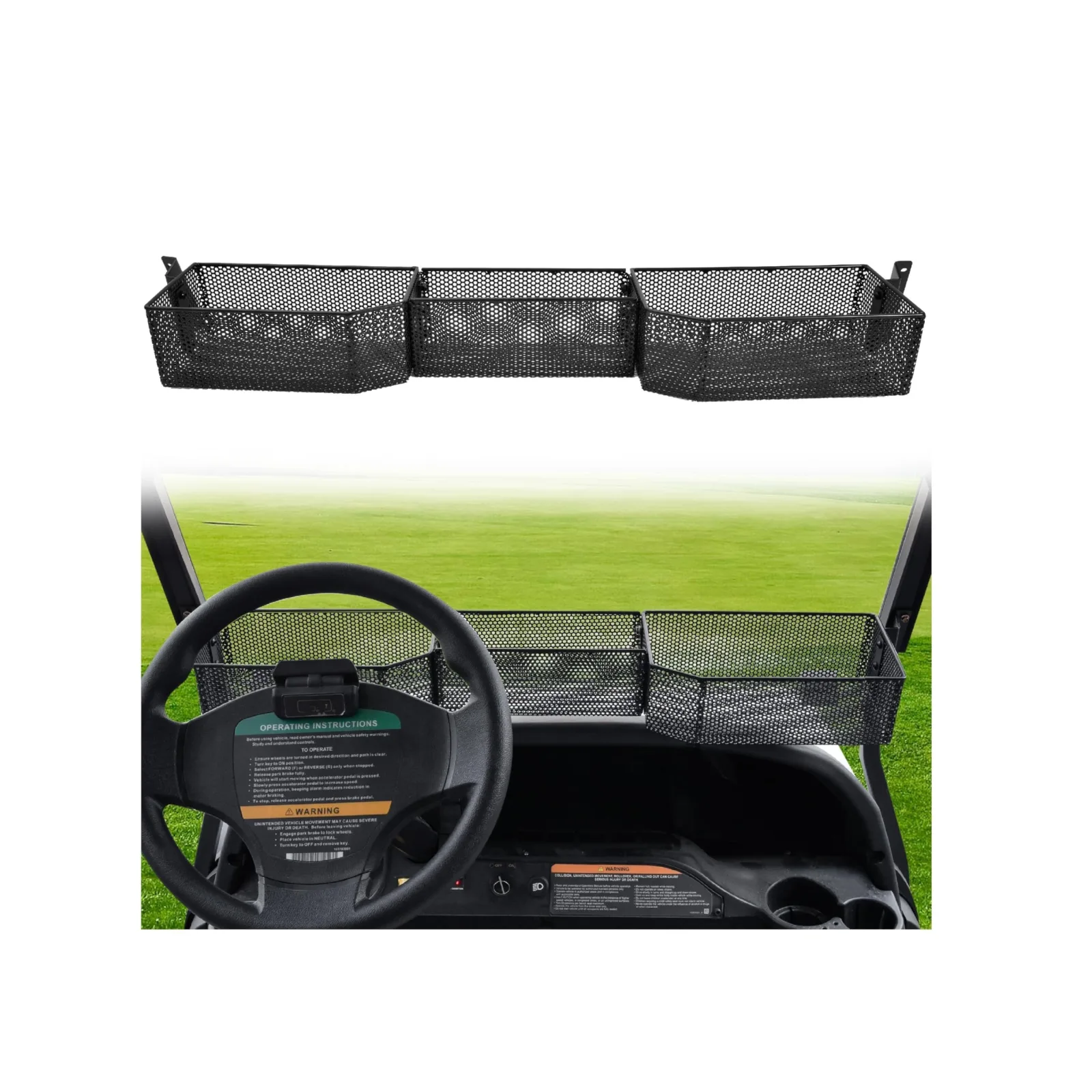 KEWISAUTO Storage Basket for 2025 Club Car Tempo