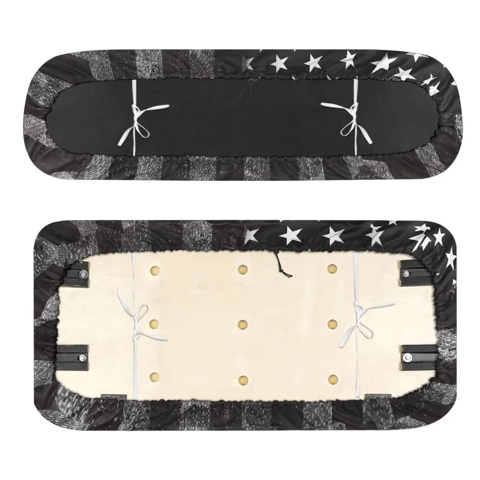 Quidrwyo Black American Flag Golf Cart Seat Covers image 2