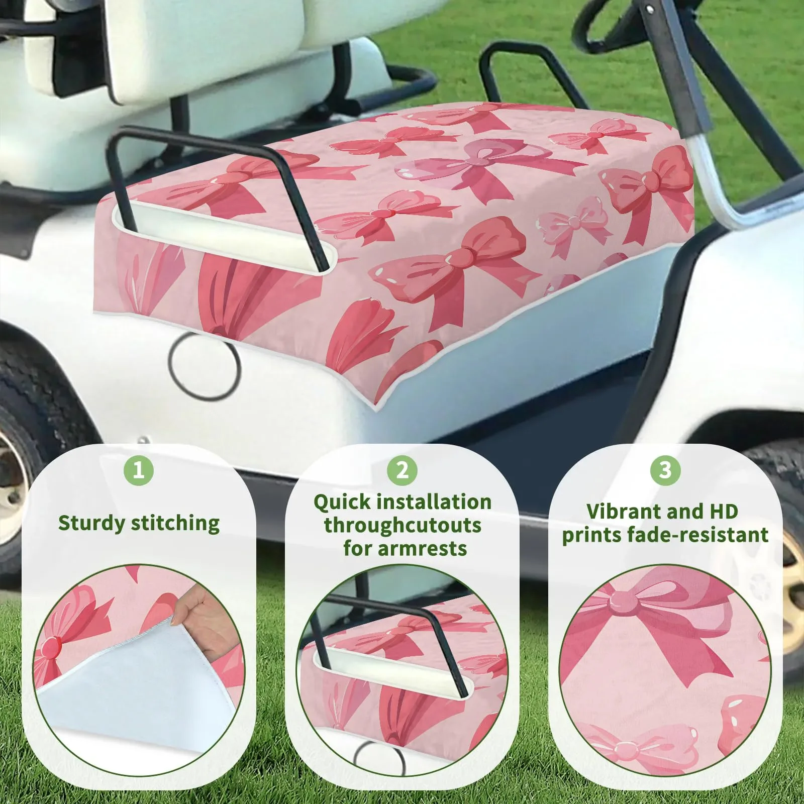 Tiveruda Golf Cart Seat Cover for Double Seats, 51 x 31 in image 3