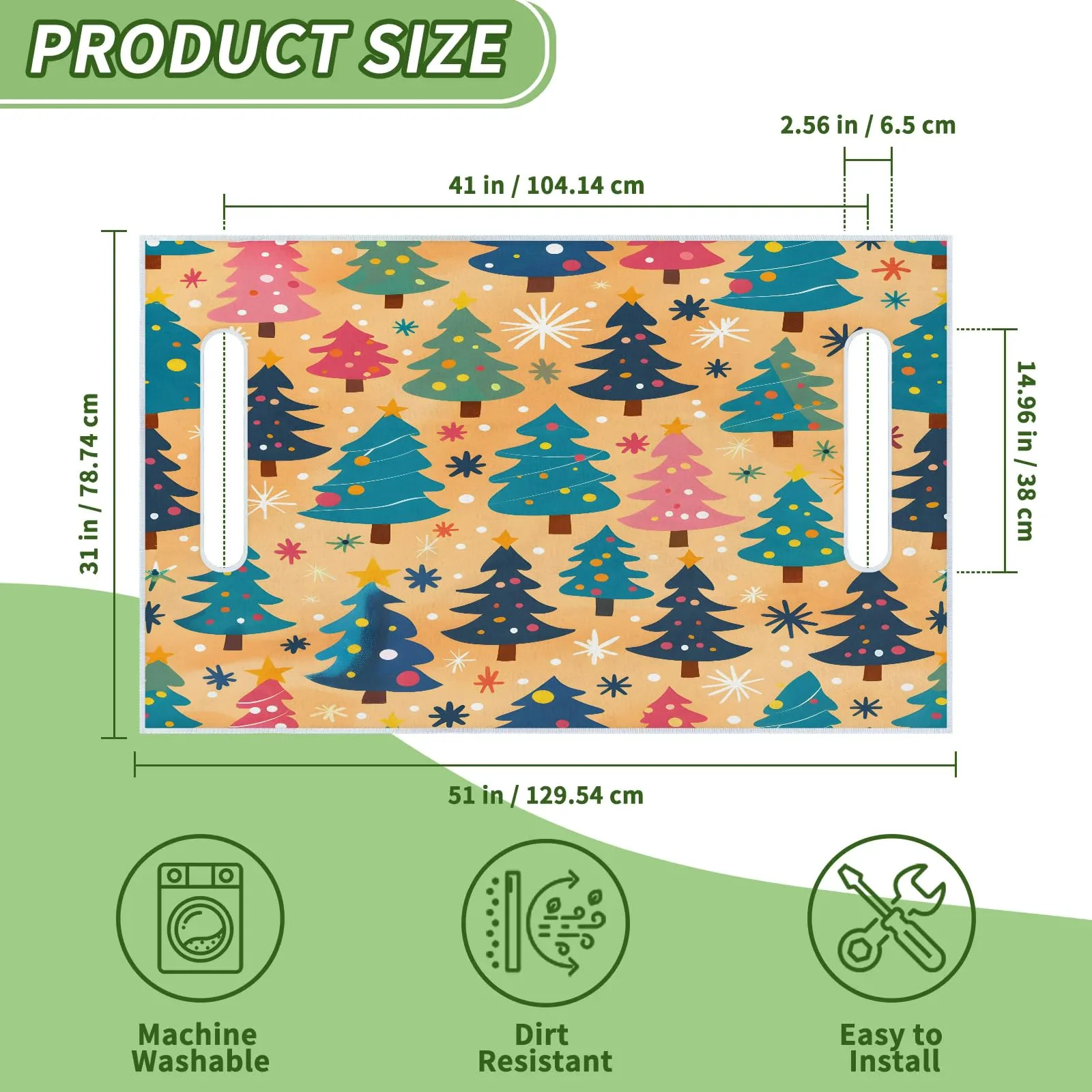 Tiveruda Snowflake Golf Cart Seat Cover Blanket, 51 x 31 in image 2