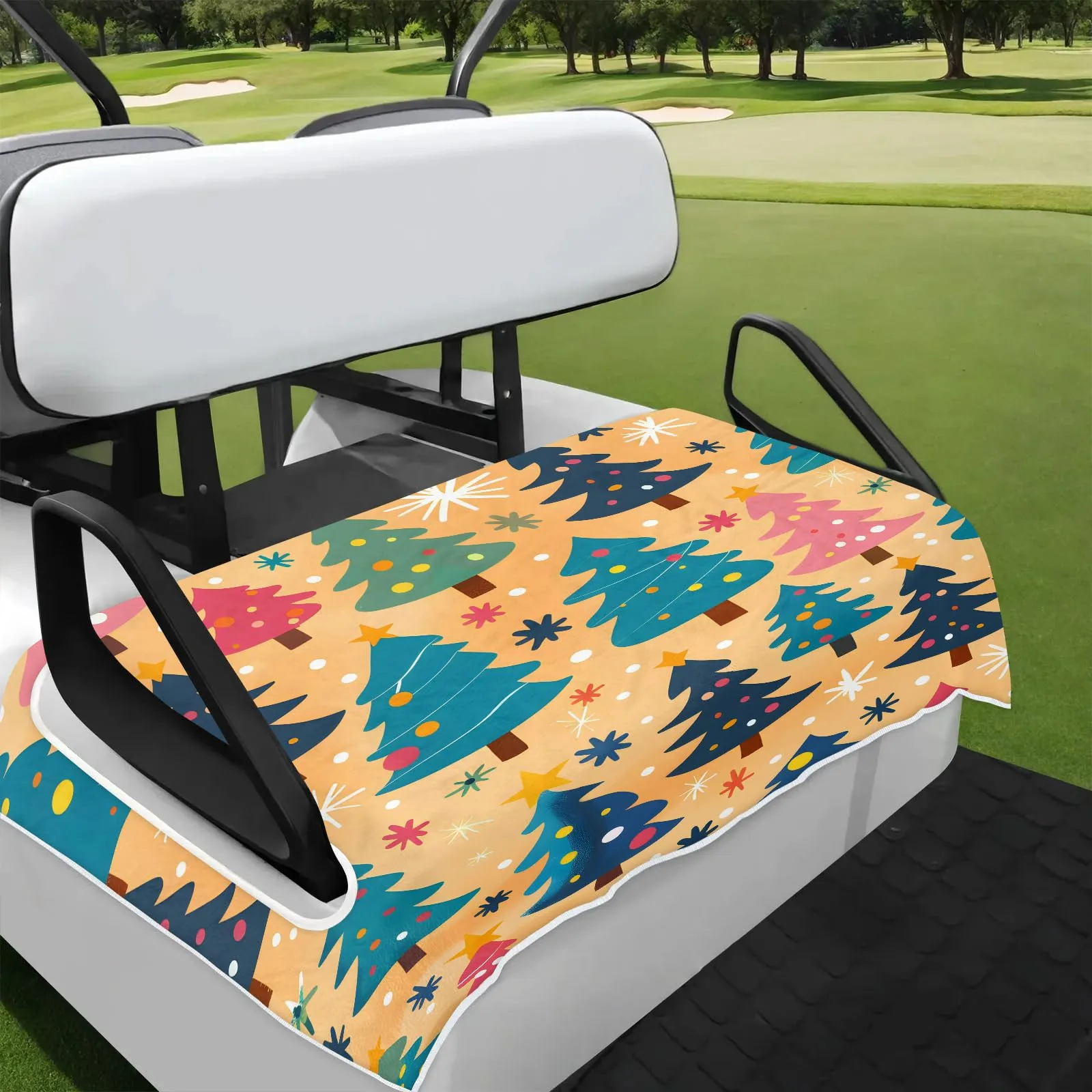 Tiveruda Snowflake Golf Cart Seat Cover Blanket, 51 x 31 in