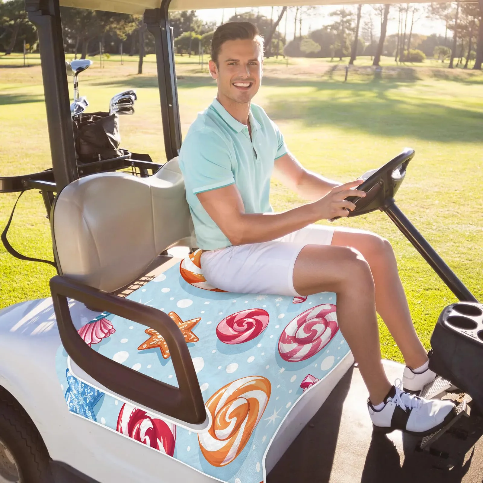 Tiveruda Golf Cart Seat Cover for Double Seats, 51 x 31 in image 4