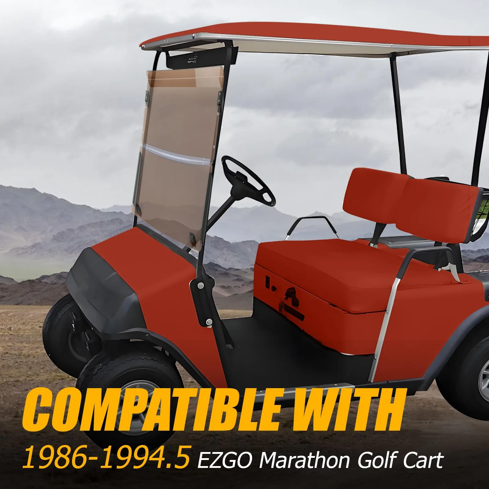 KUAFU Tinted Windshield for 1986-1994 E-Z-GO Marathon image 2