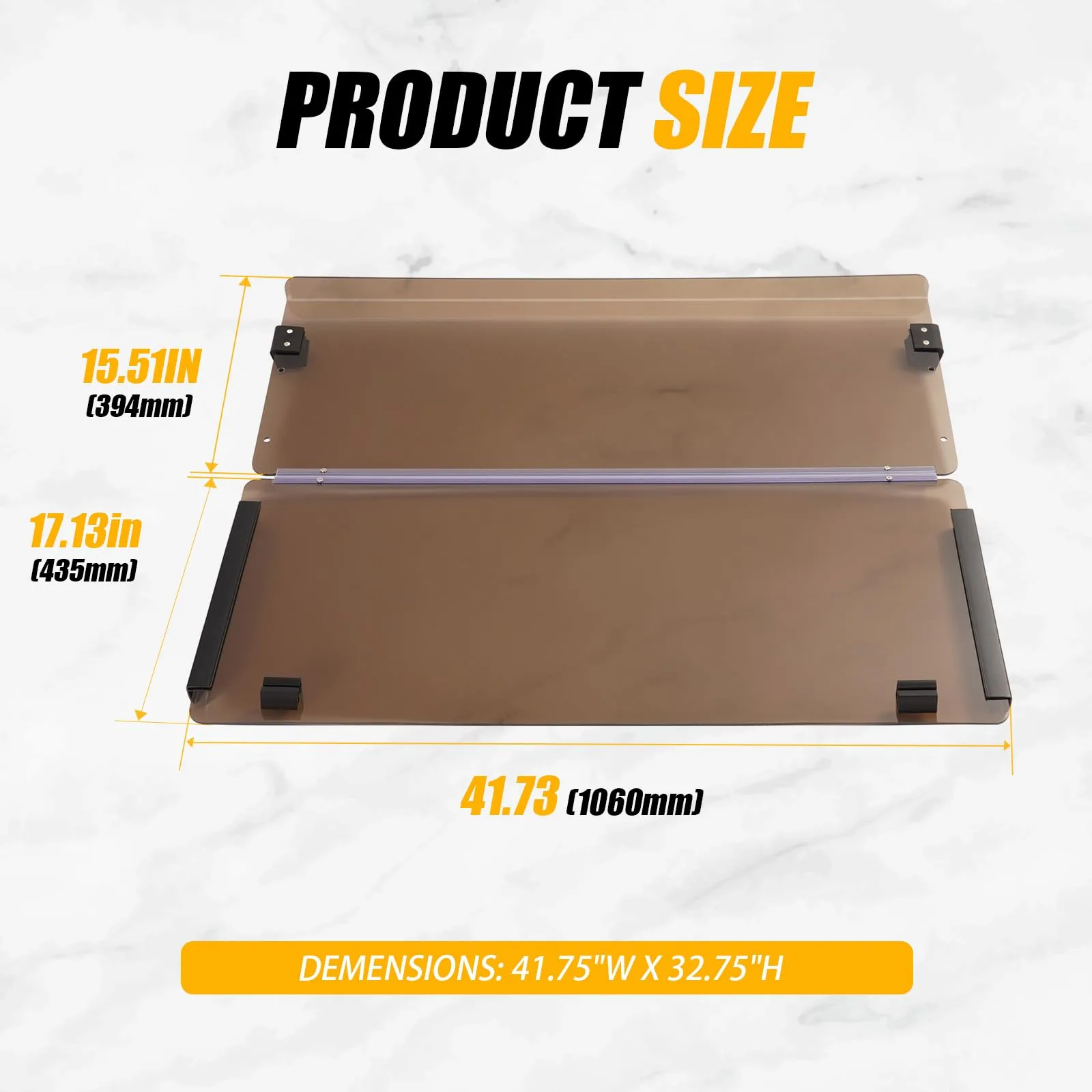 KUAFU Tinted Windshield for 1986-1994 E-Z-GO Marathon image 3