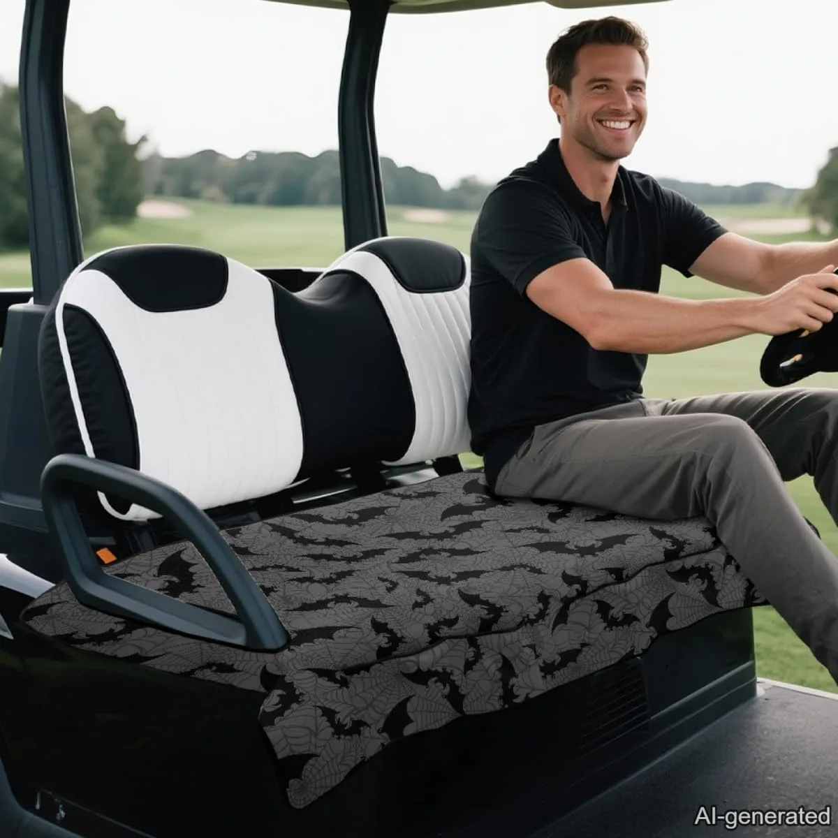 TOADDMOS Golf Cart Rear Seat Cover with 4 Pockets image 2