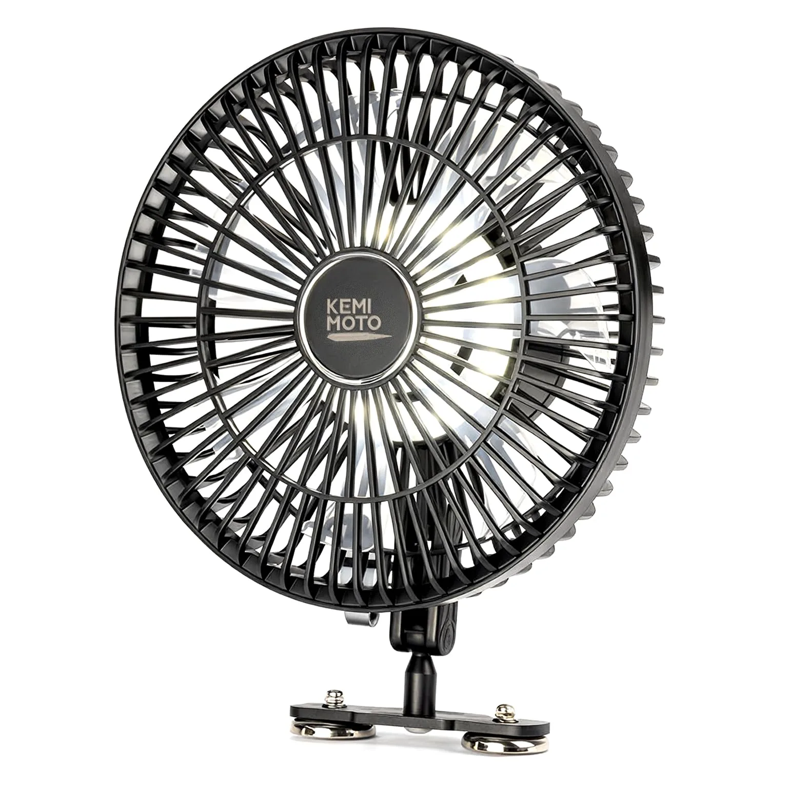 KEMIMOTO 8-Inch Magnetic Golf Cart Fan B0408-00002-BK1