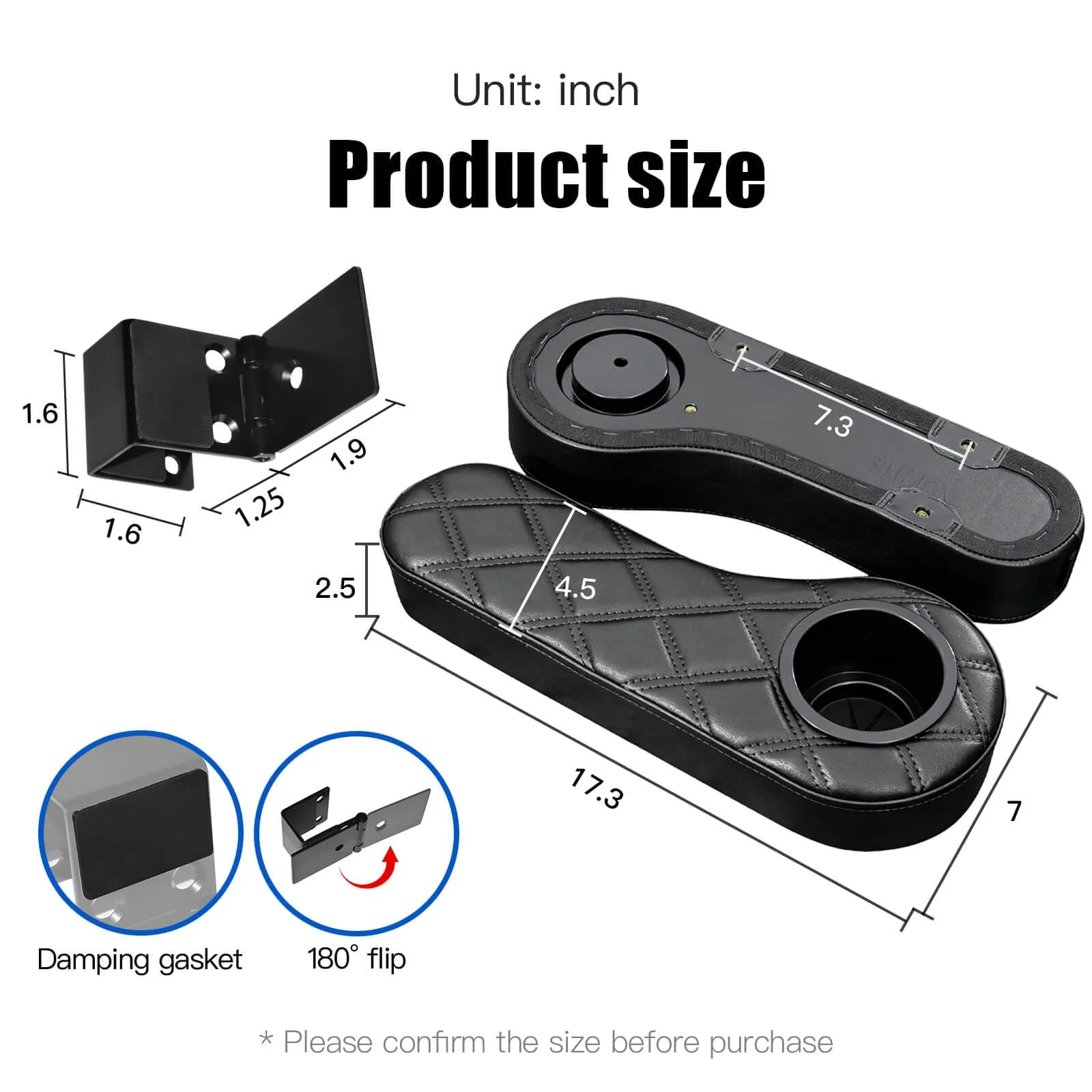 NOKINS NKSARM005 Flip-Up Golf Cart Armrest image 4