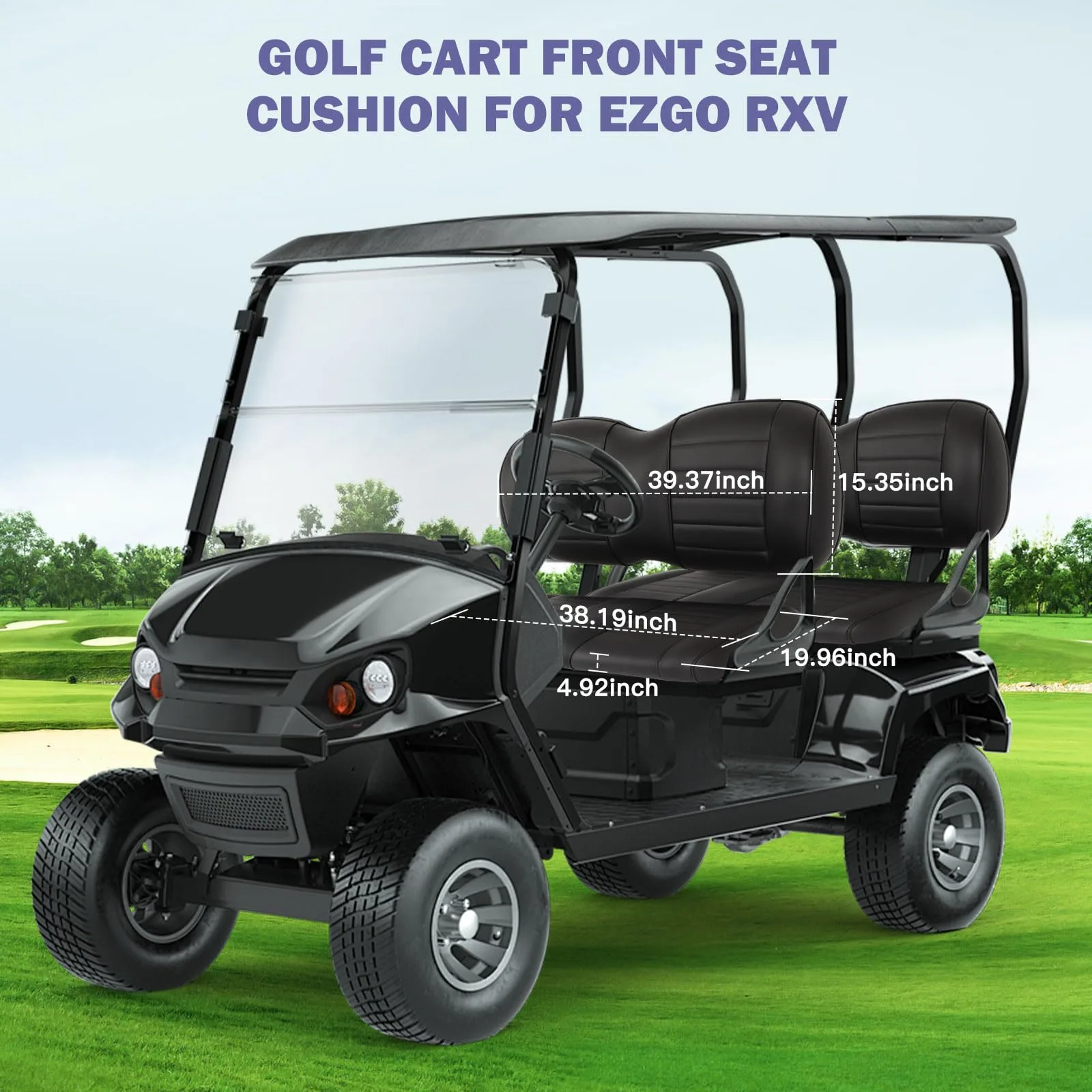 ECCPP Seat Cushion Kit for E-Z-GO RXV (2008+) - 176710-5379-1003230122 image 2