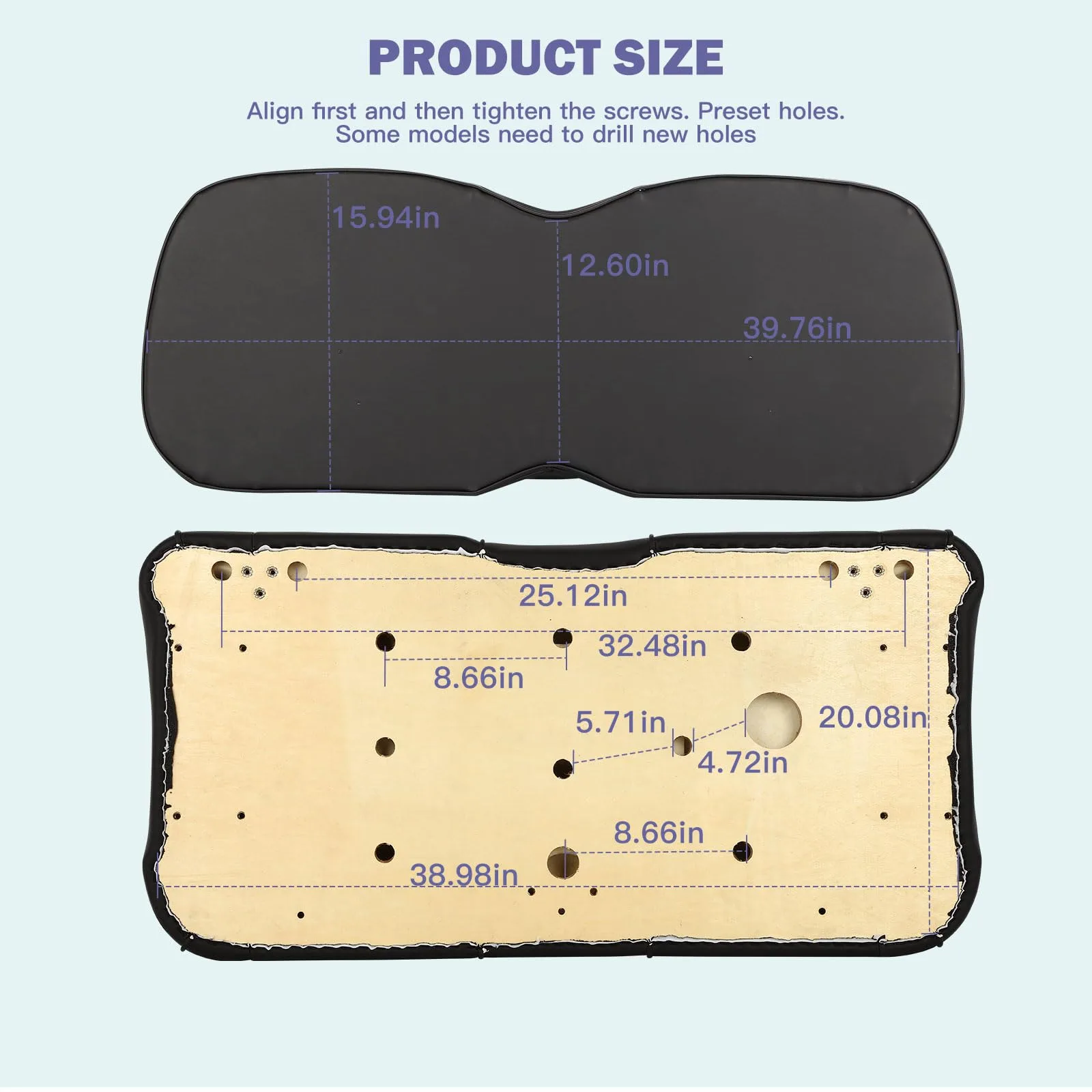ECCPP Seat Cushion Kit for E-Z-GO RXV (2008+) - 176710-5379-1003230122 image 3
