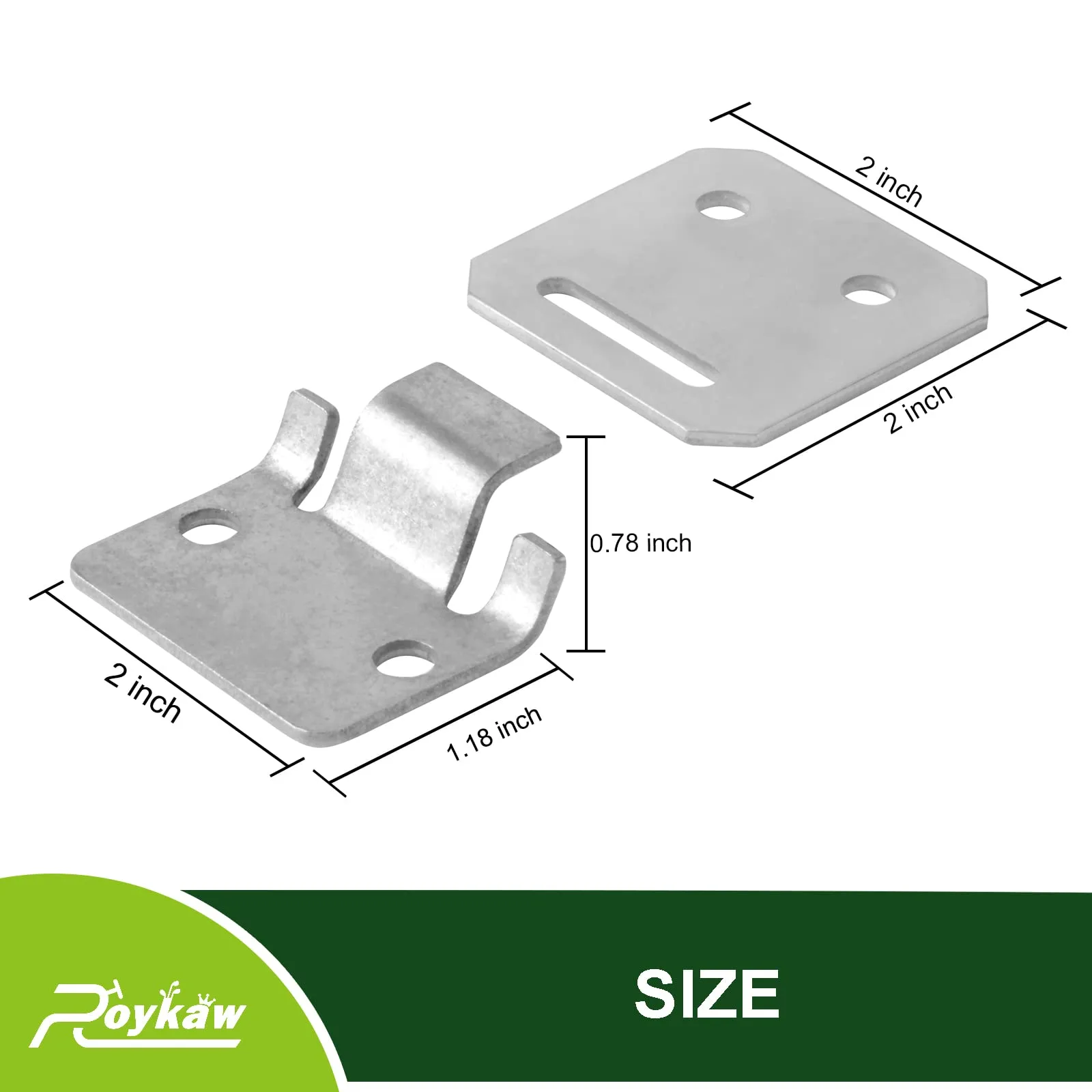 Roykaw Club Car DS Seat Hinge Plate Kit 1979-Up image 3