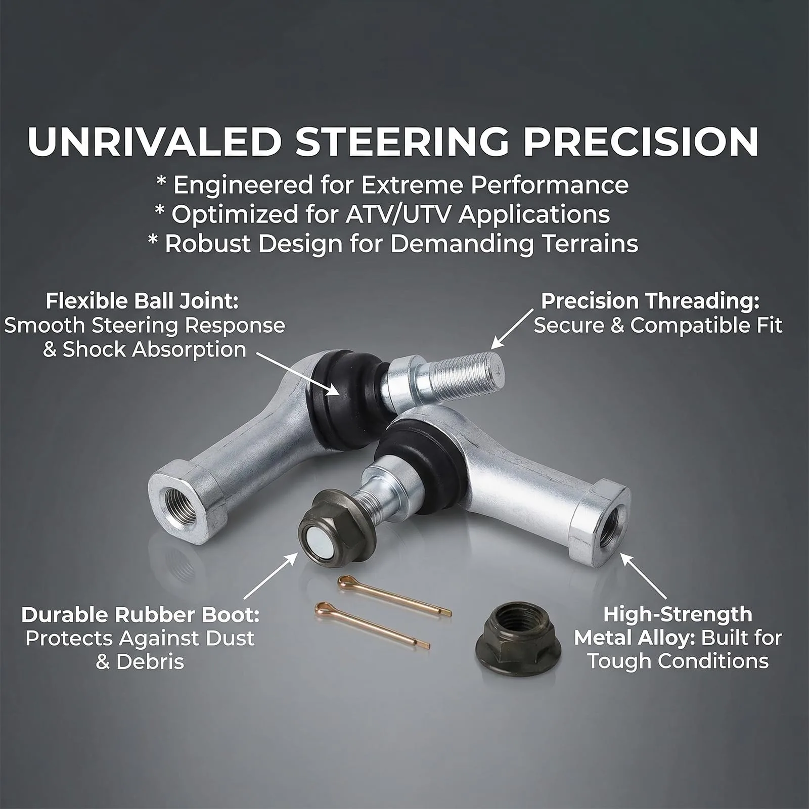 HOGUCAL Tie Rod Ends for Club Car Precedent and Tempo image 3