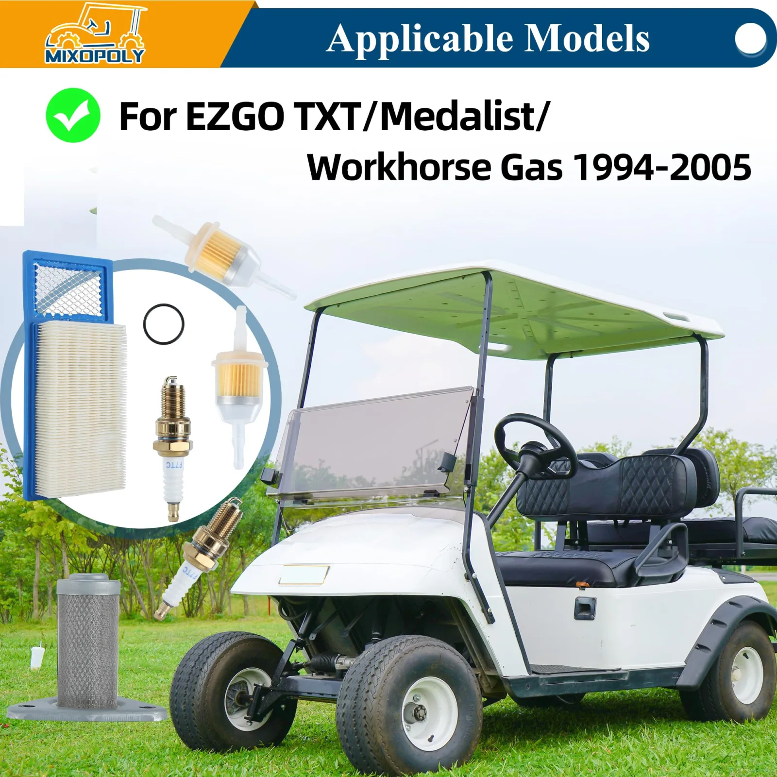 Mixopoly Tune-Up Kit for E-Z-GO TXT Gas Golf Carts image 2