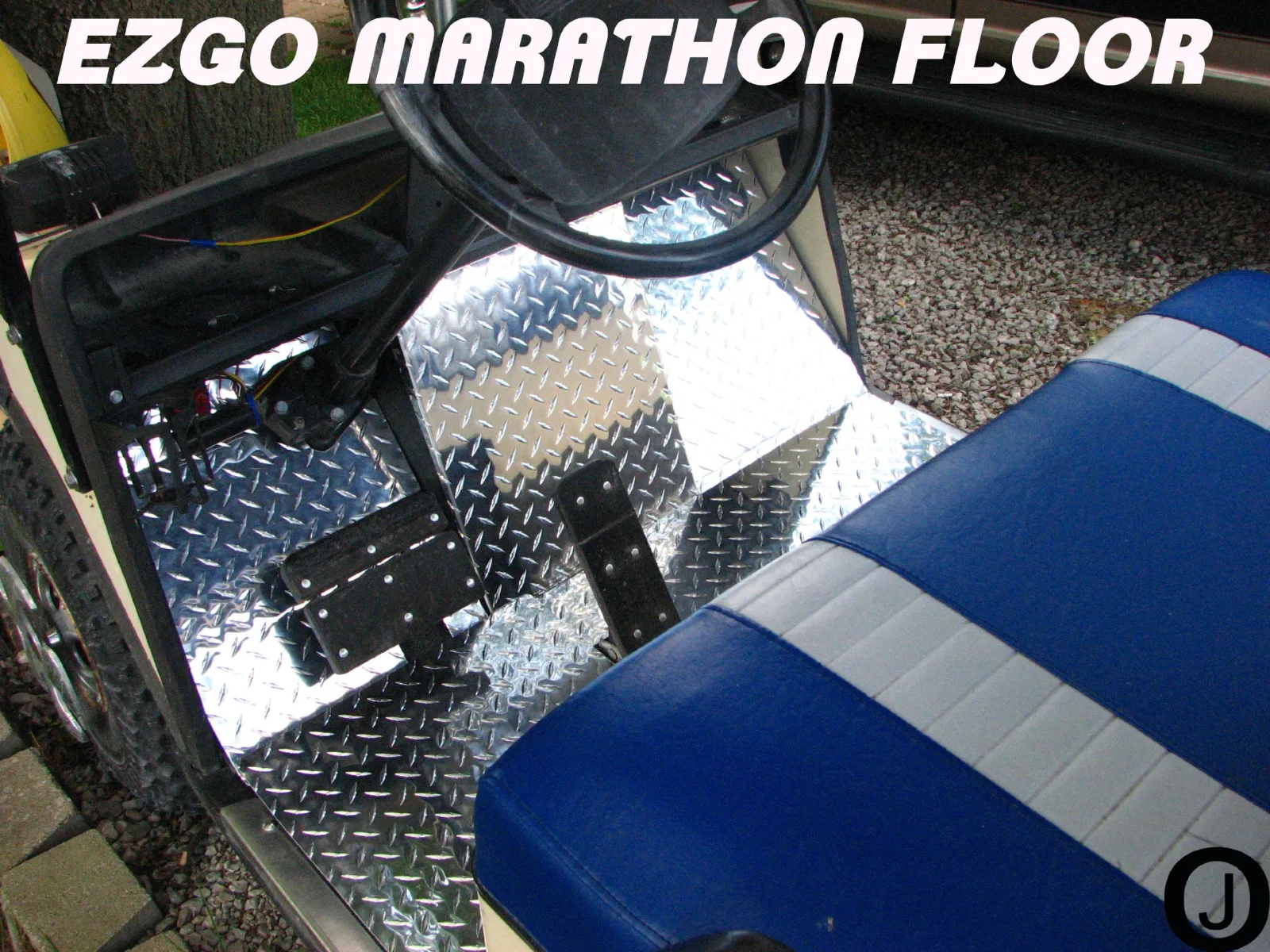 E-Z-GO Marathon Diamond Plate Golf Cart Floor image 2