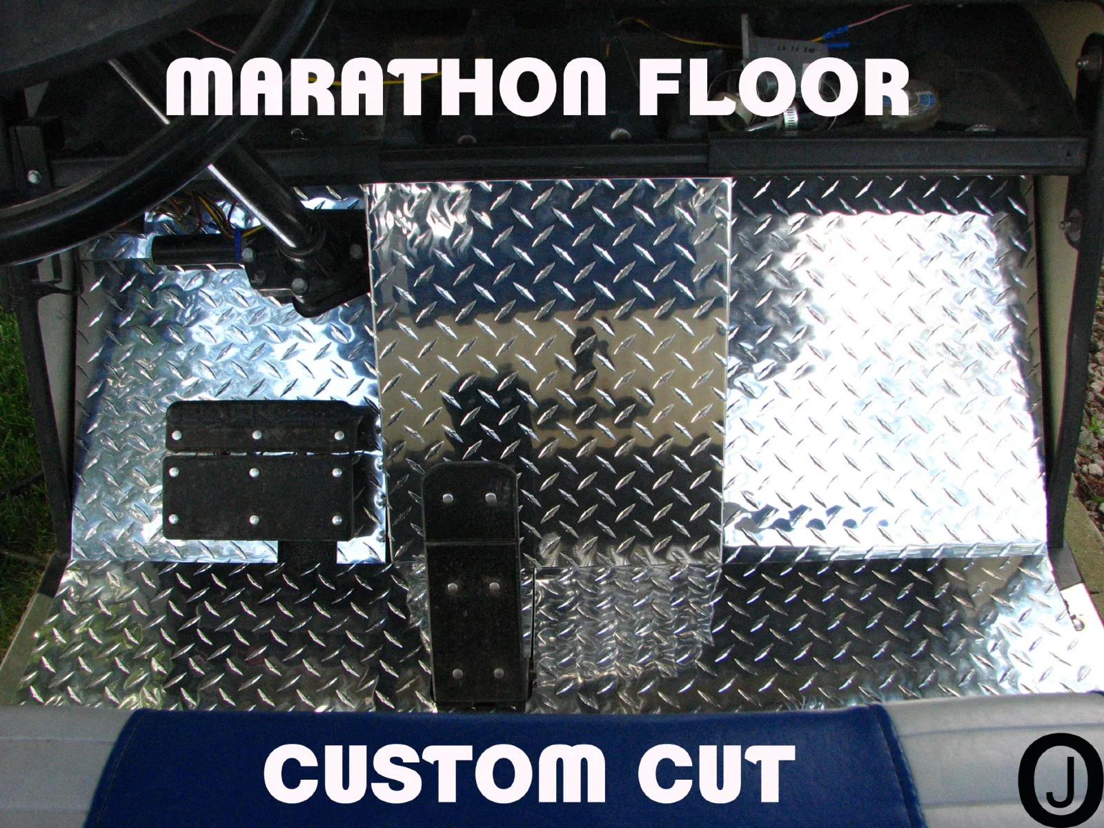 E-Z-GO Marathon Diamond Plate Golf Cart Floor image 3