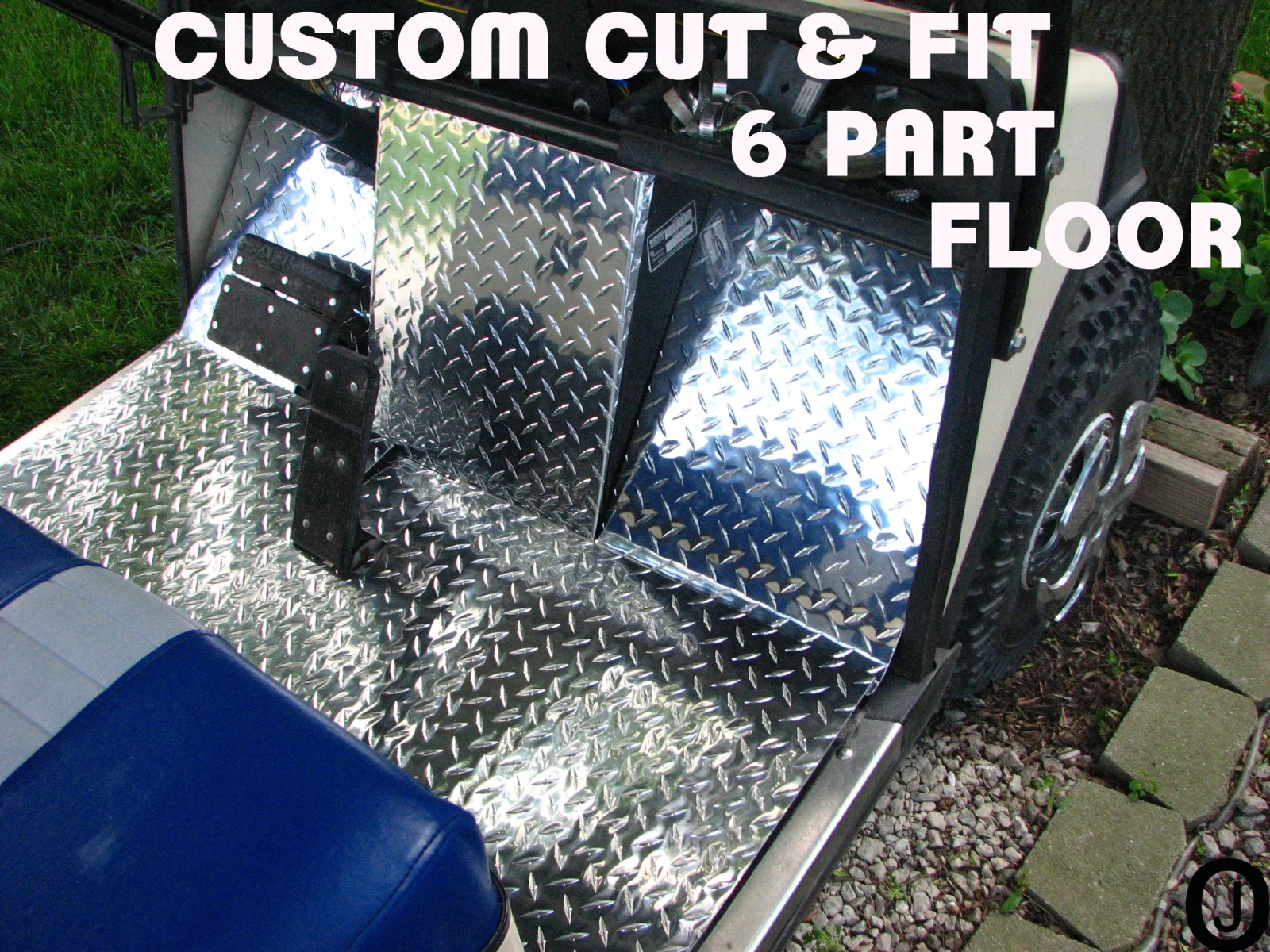 E-Z-GO Marathon Diamond Plate Golf Cart Floor image 4