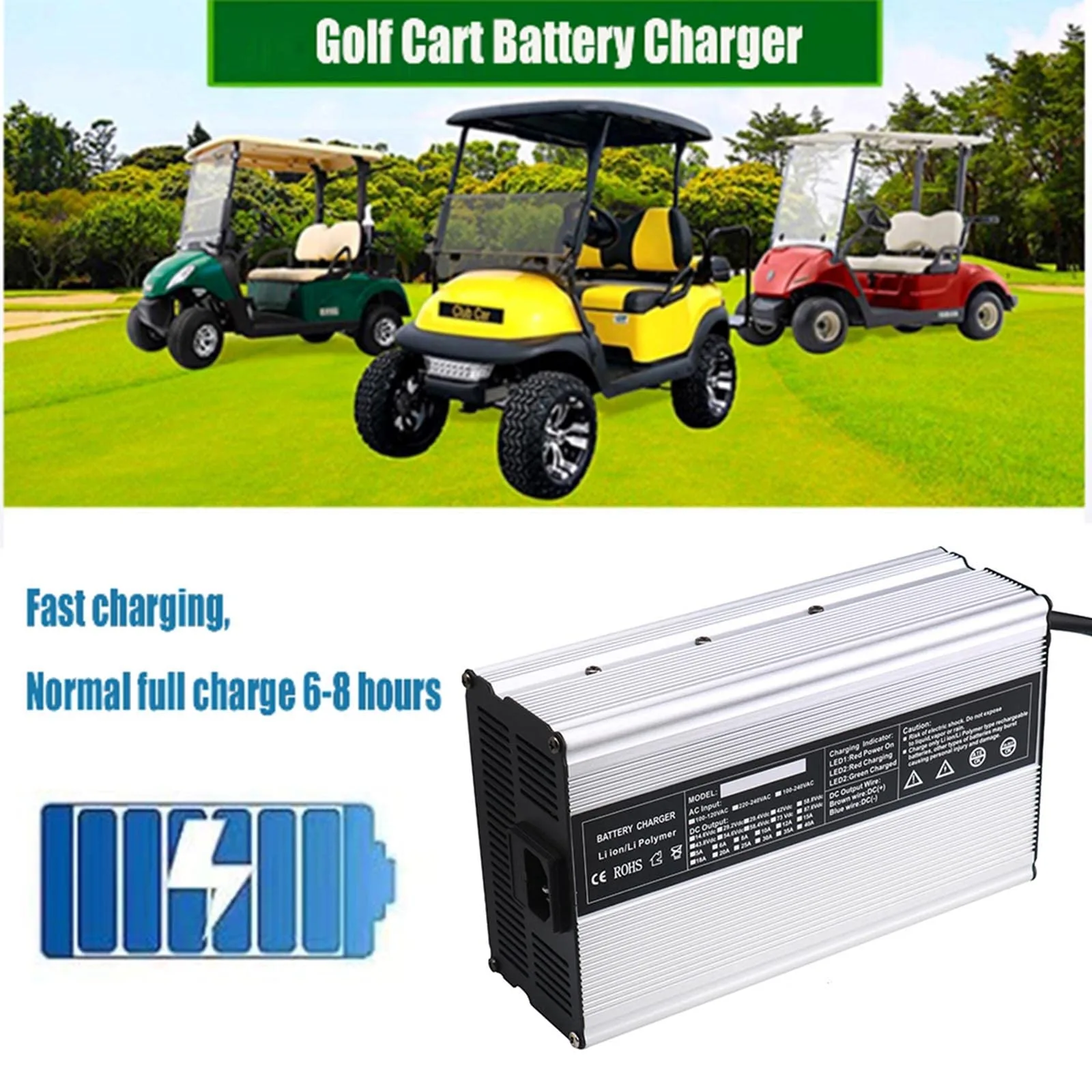 HYDTGZ 48V 10A Golf Cart Battery Charger image 2