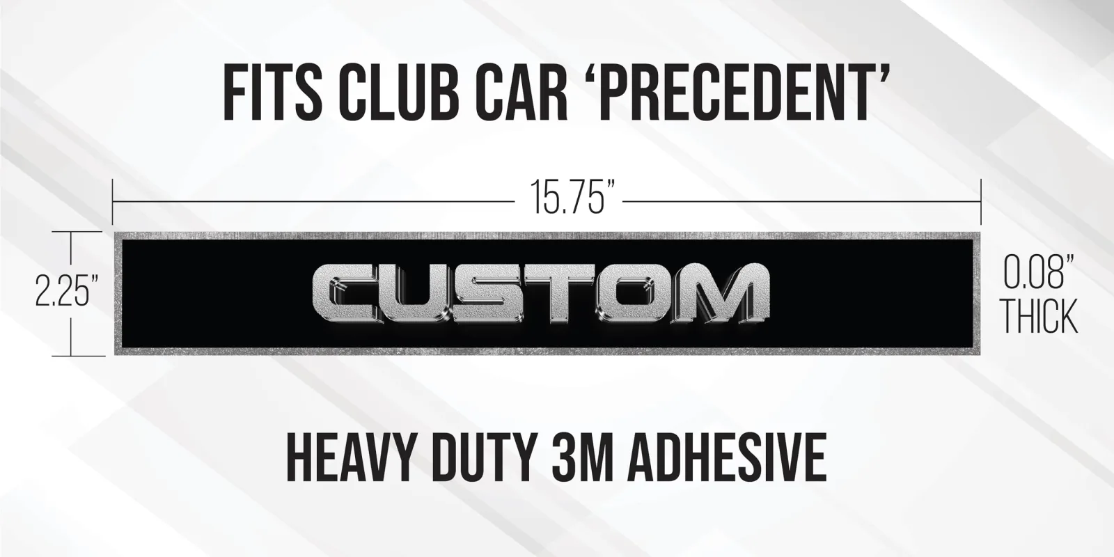 Custom Name Plate for Club Car Precedent Golf Cart image 4