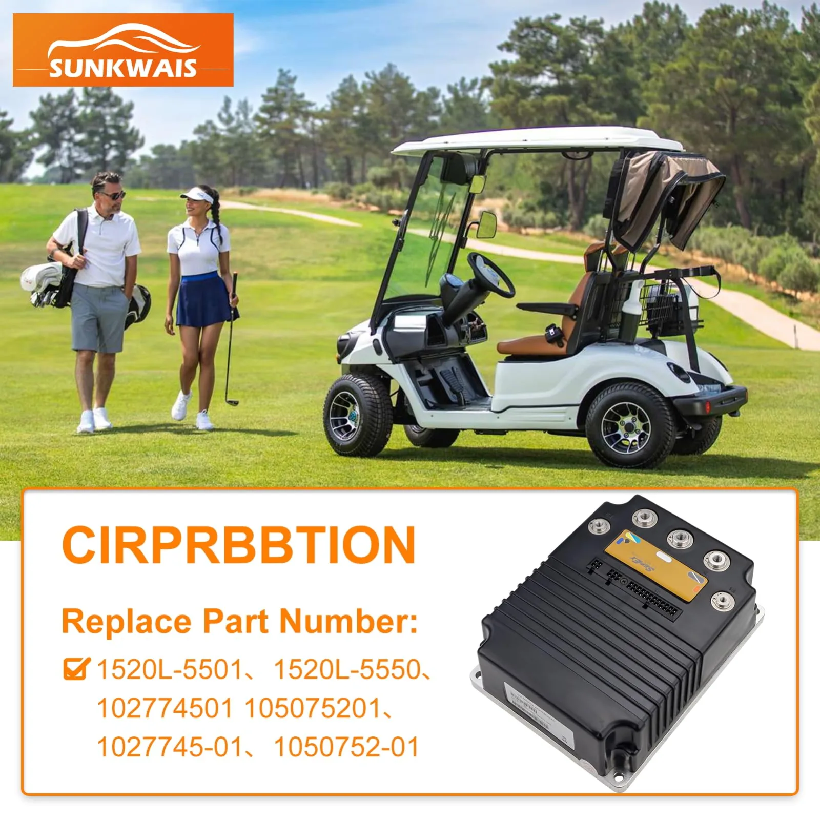 SUNKWAIS 1520L-5550 48V 500A Golf Cart Controller image 2
