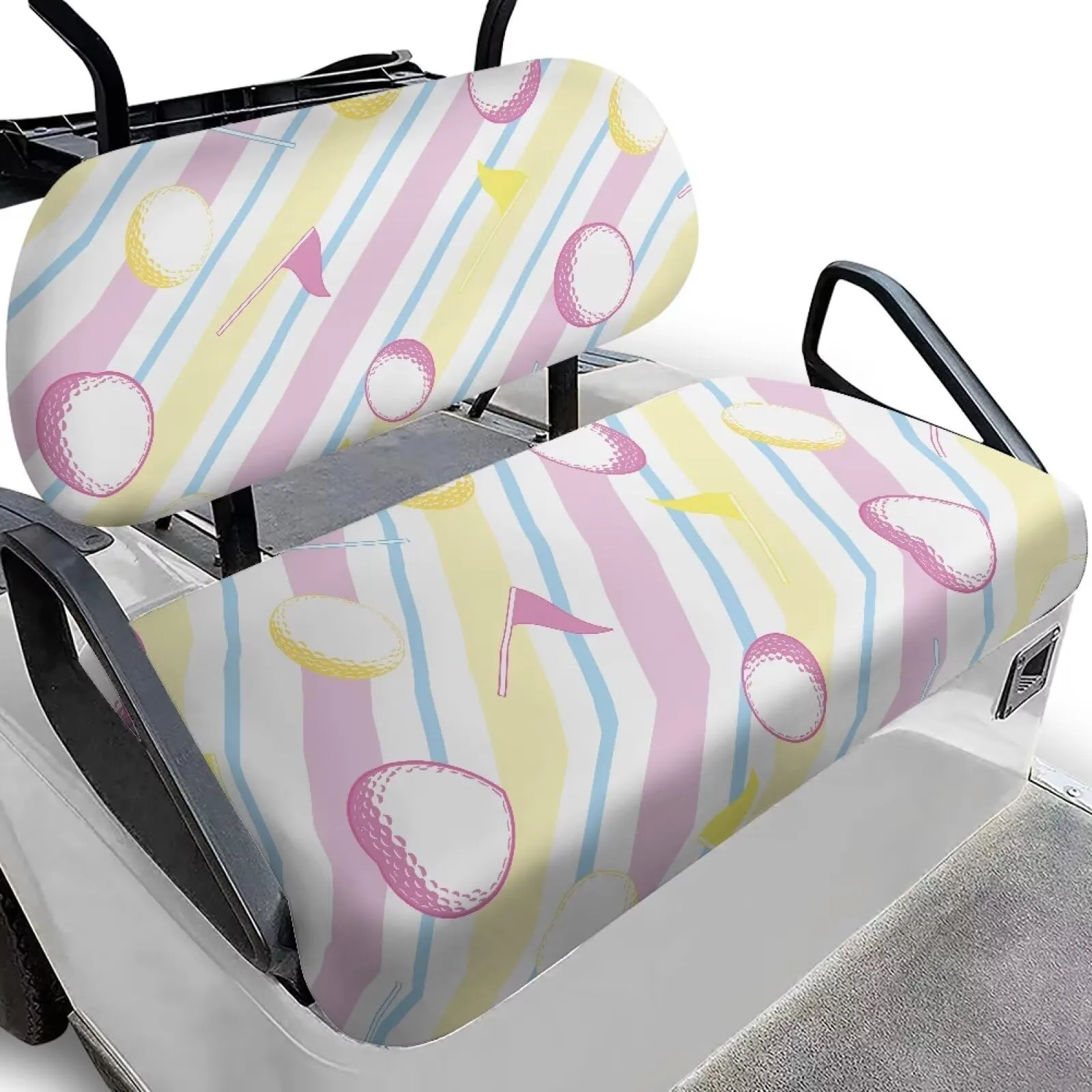 Quidrwyo Golf Cart Seat and Backrest Covers, Golf Balls
