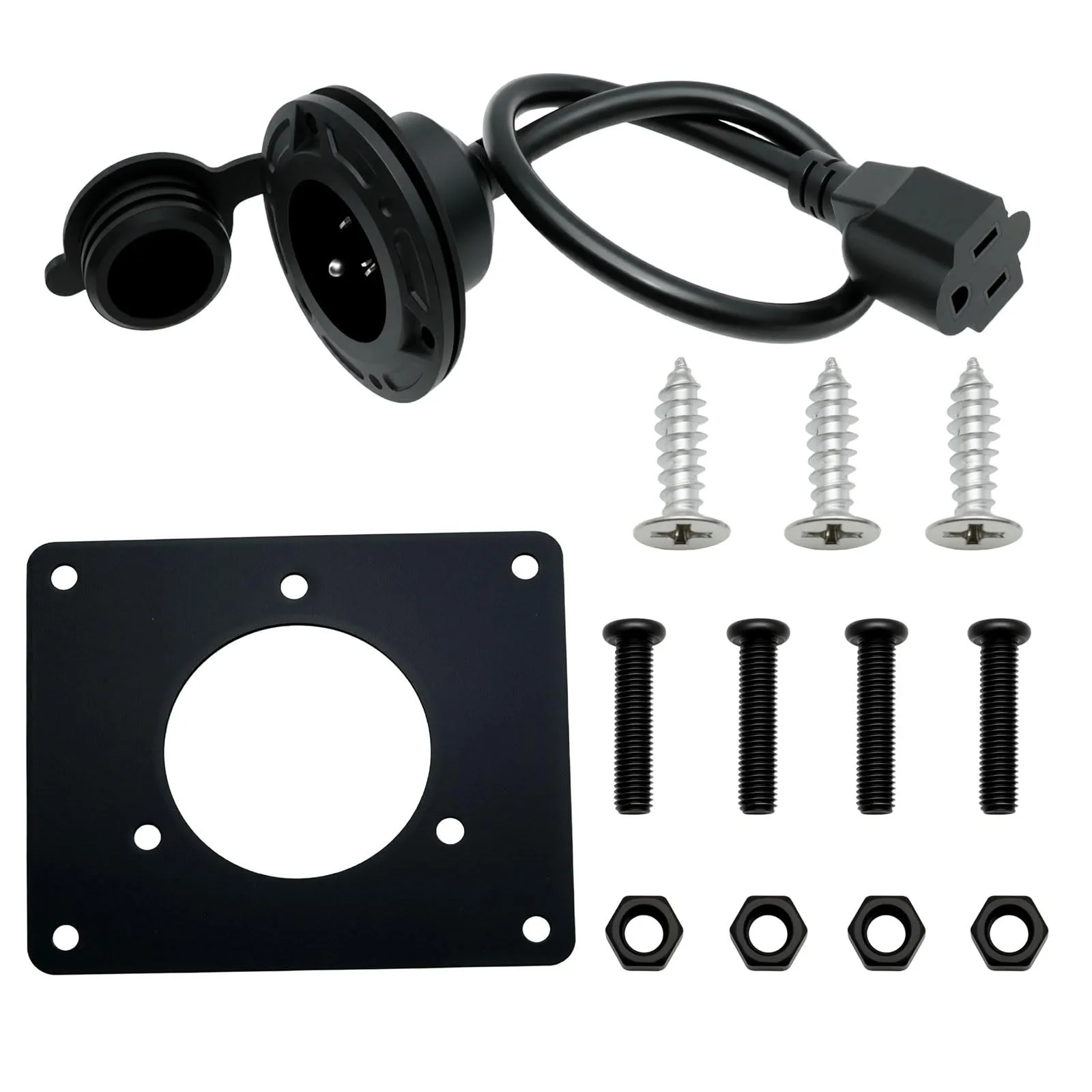 zyamstr Charger Port Cover Plate Adapter with 120V Plug