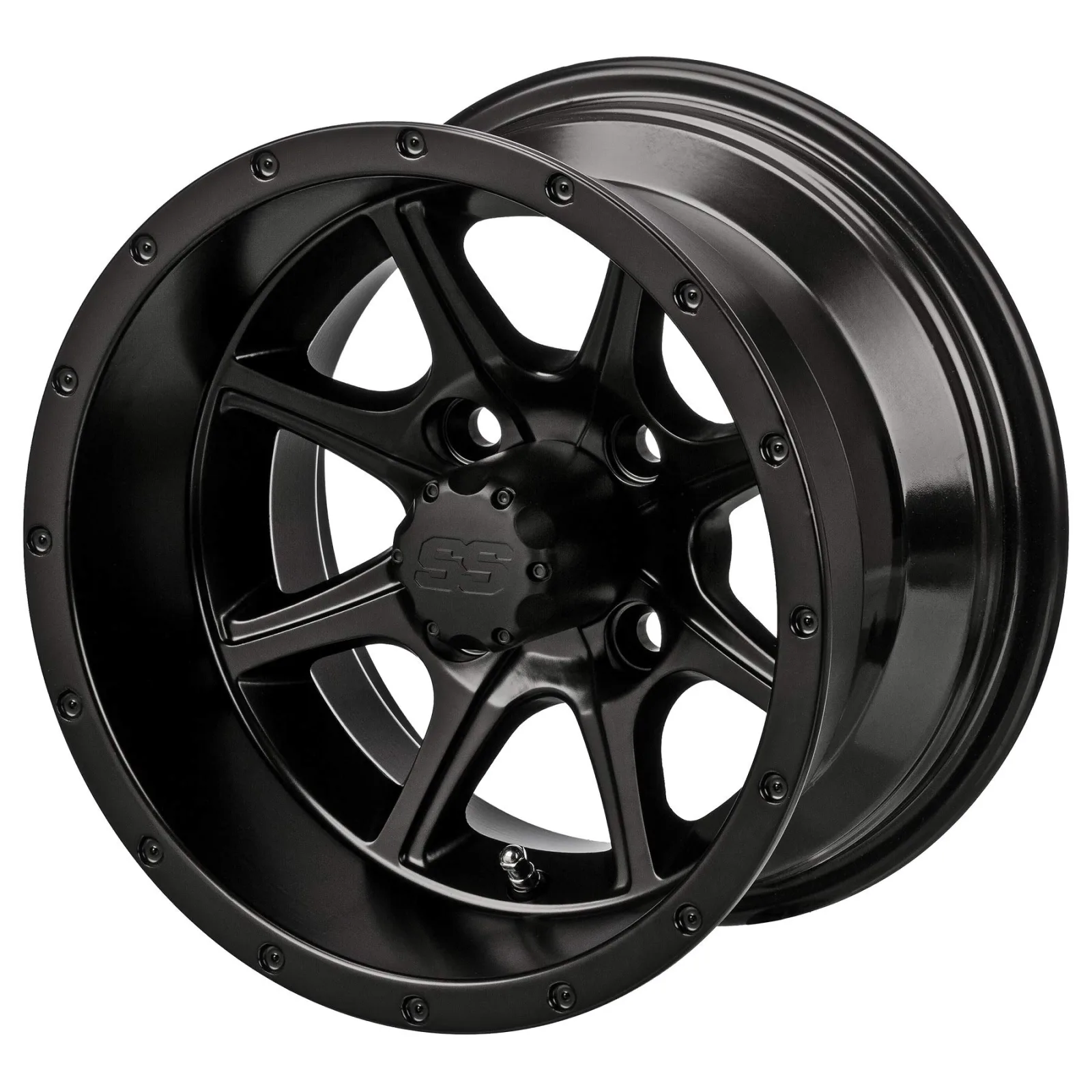 RM Cart Azusa 12-Inch Matte Black Golf Cart Wheels