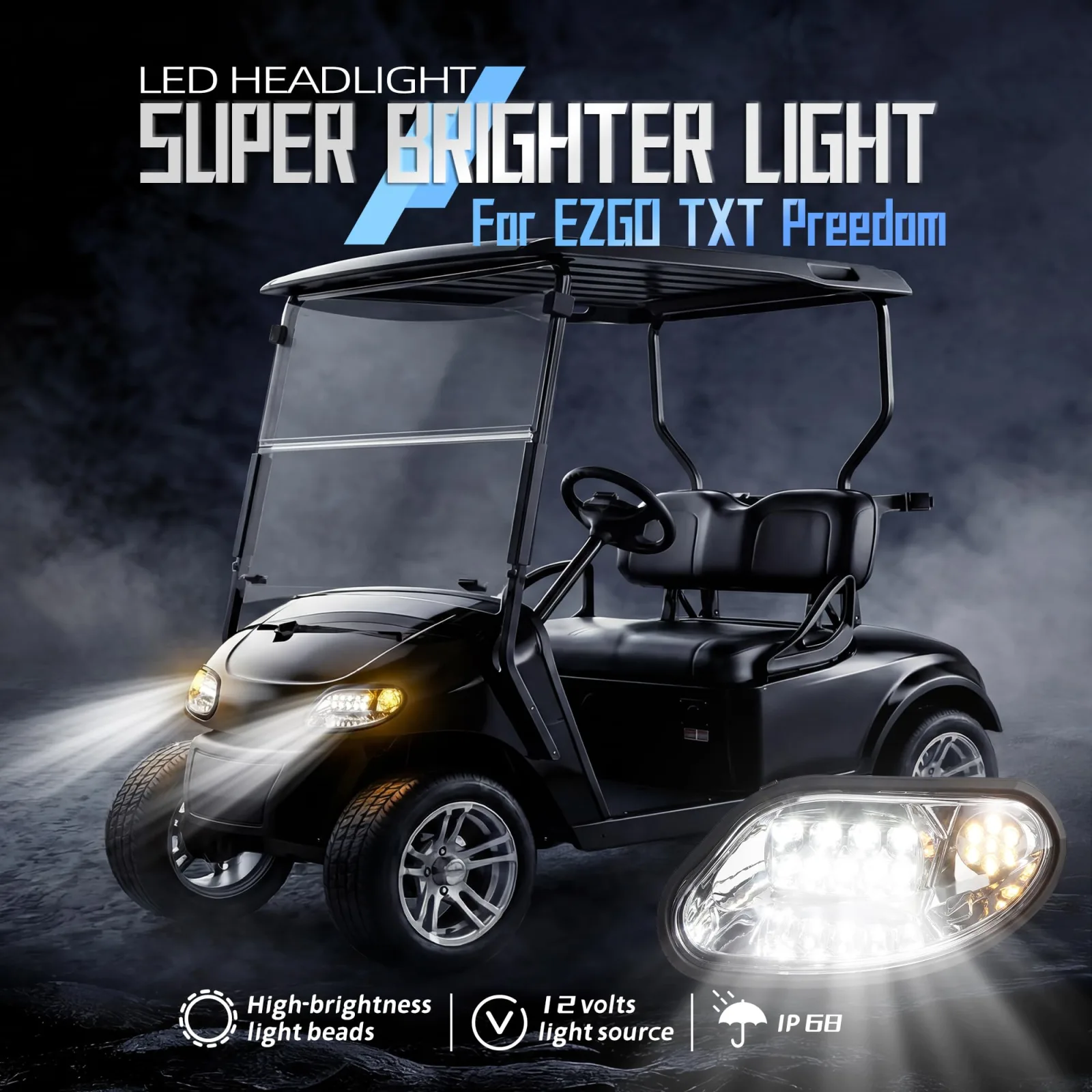 Mixopoly 12V LED Light Kit for E-Z-GO Golf Carts image 2
