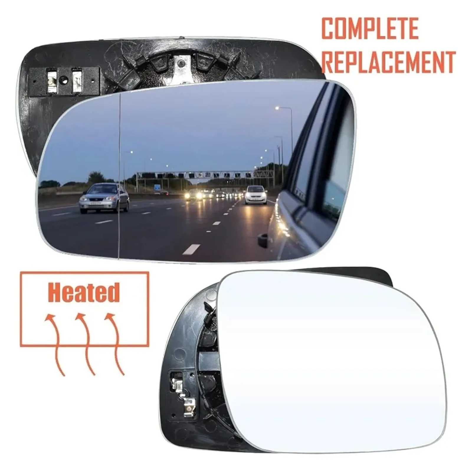 Ktann Heated Side Mirror Glass (Left/Right) for VW Golf, Jetta, Passat image 3