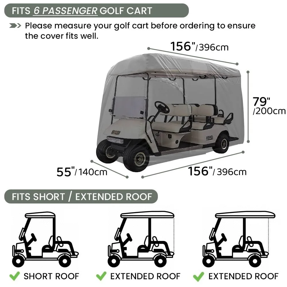 Joymo Golf Cart Cover for 6/8 Passenger Carts image 2