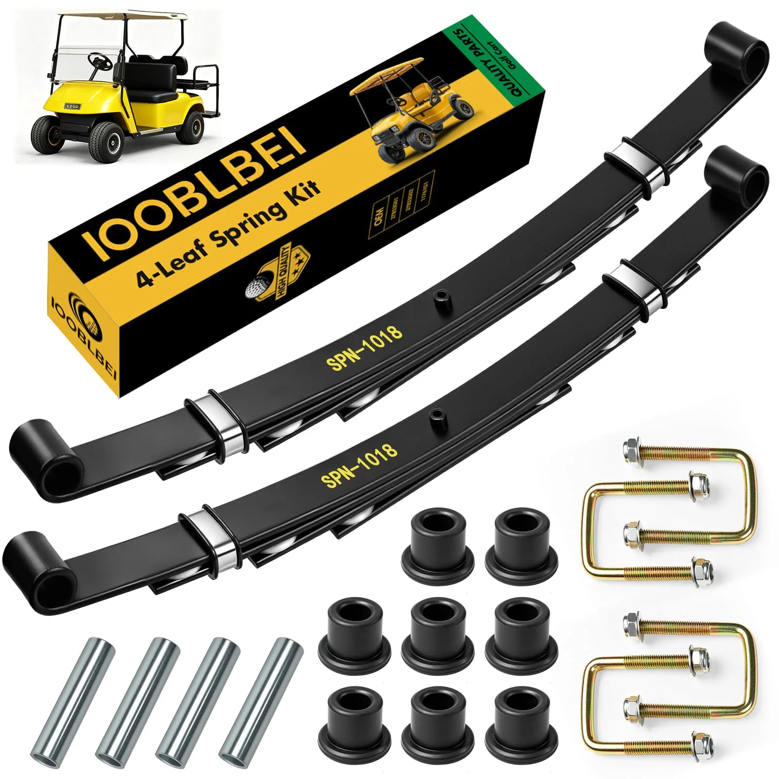 IOOBLBEI Rear 4-Leaf Spring Kit for E-Z-GO TXT