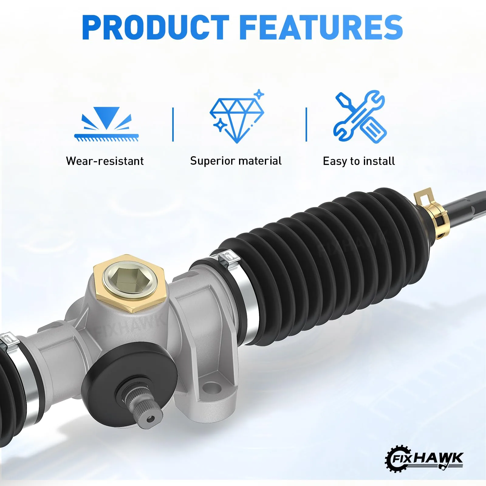 FIXHAWK Club Car Precedent Tempo Steering Rack image 3