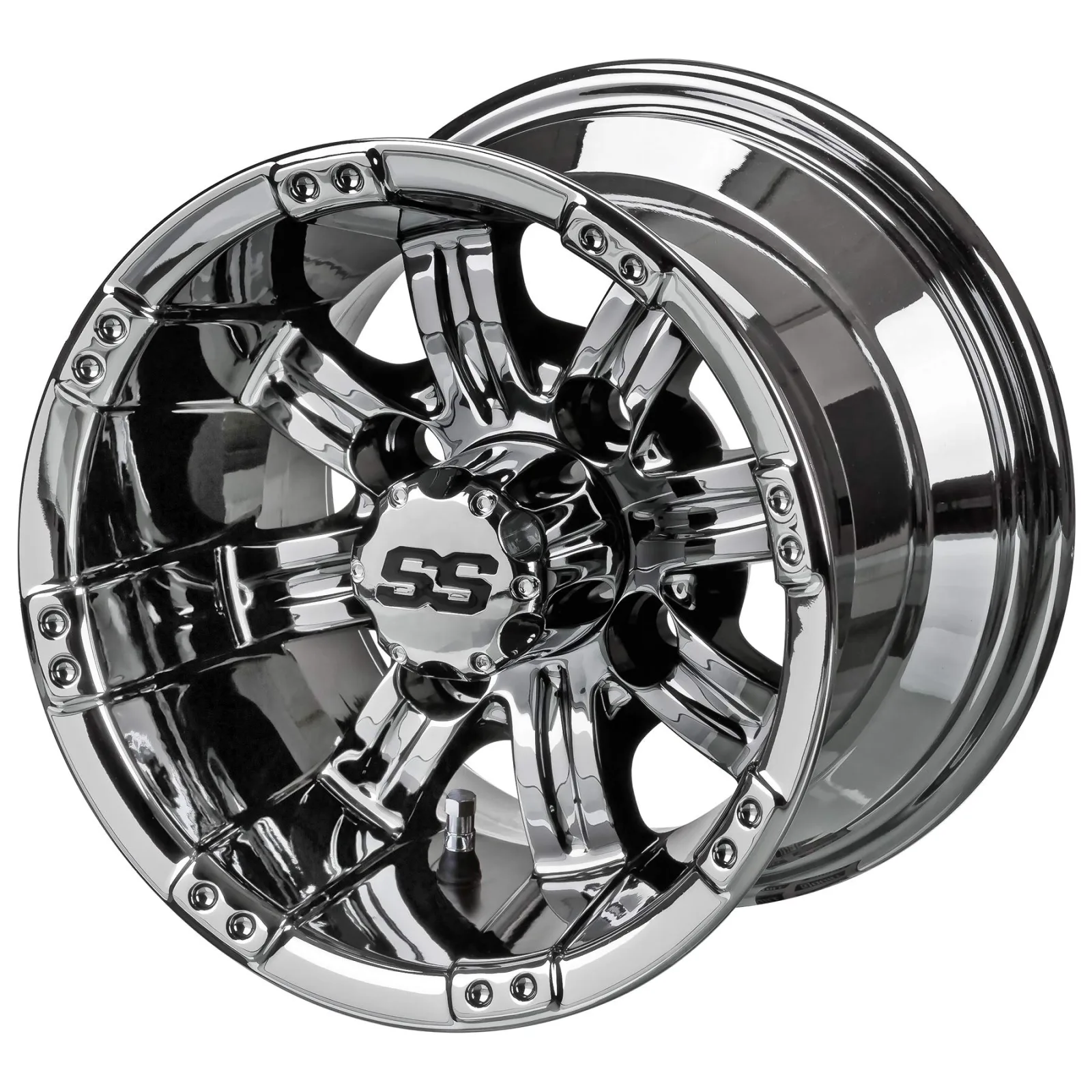 RM Cart Casino 10x7 Mirror Aluminum Golf Cart Wheel – 10098