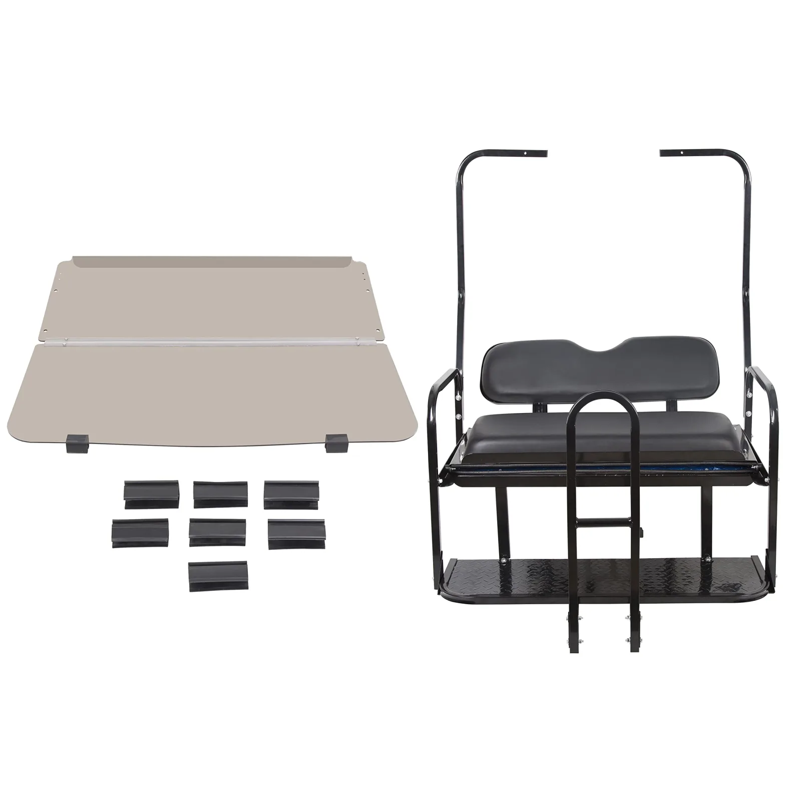 KUAFU BL1558 Club Car DS Rear Flip Seat Kit with Windshield