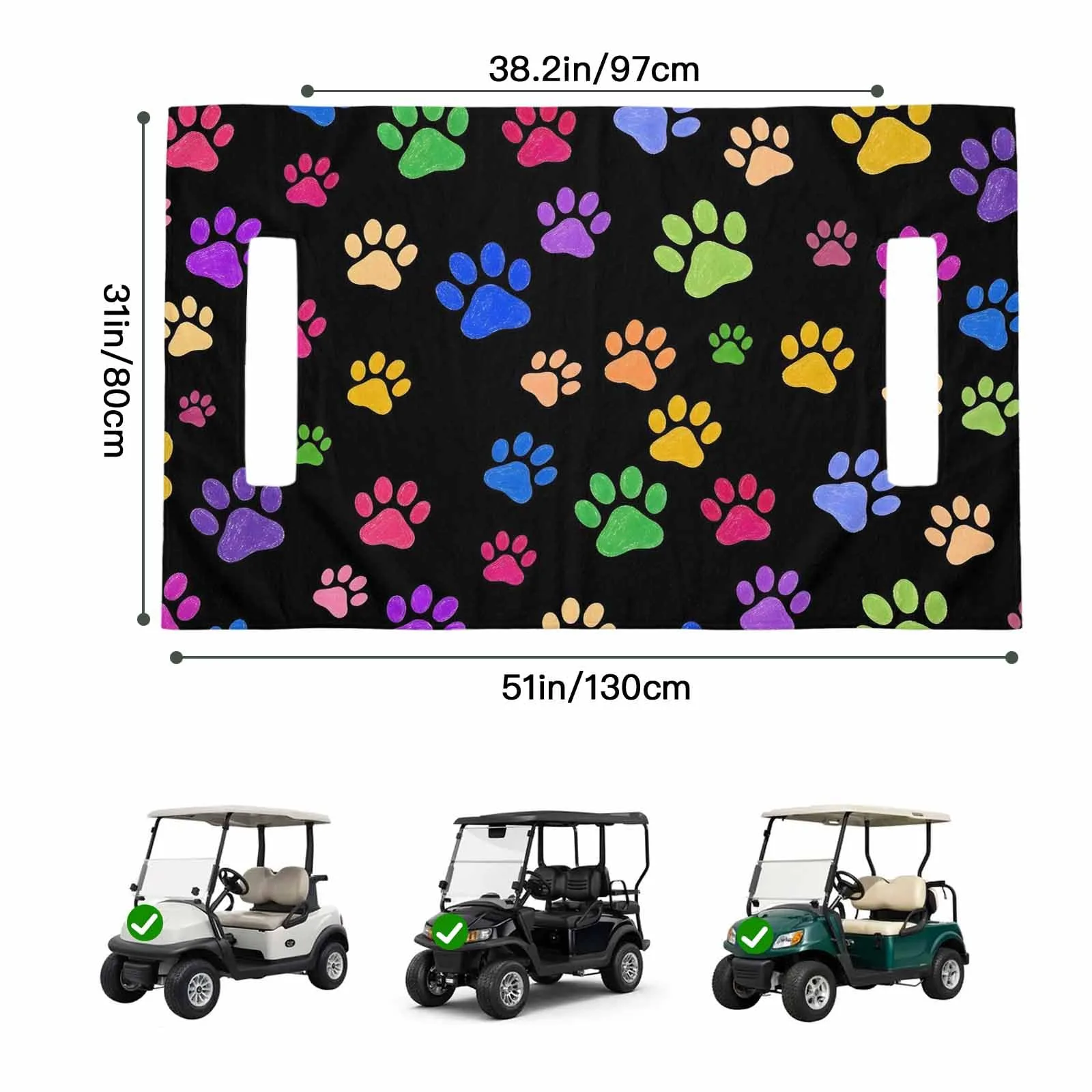 Trosturdspn Golf Cart Seat Towel Blanket 51 x 31 in. image 2