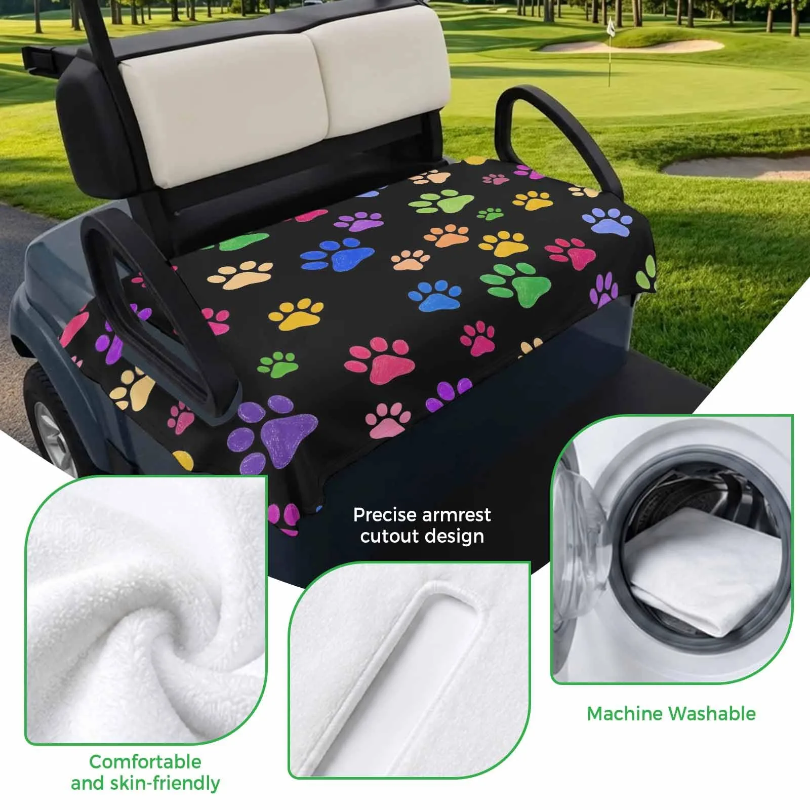 Trosturdspn Golf Cart Seat Towel Blanket 51 x 31 in. image 3