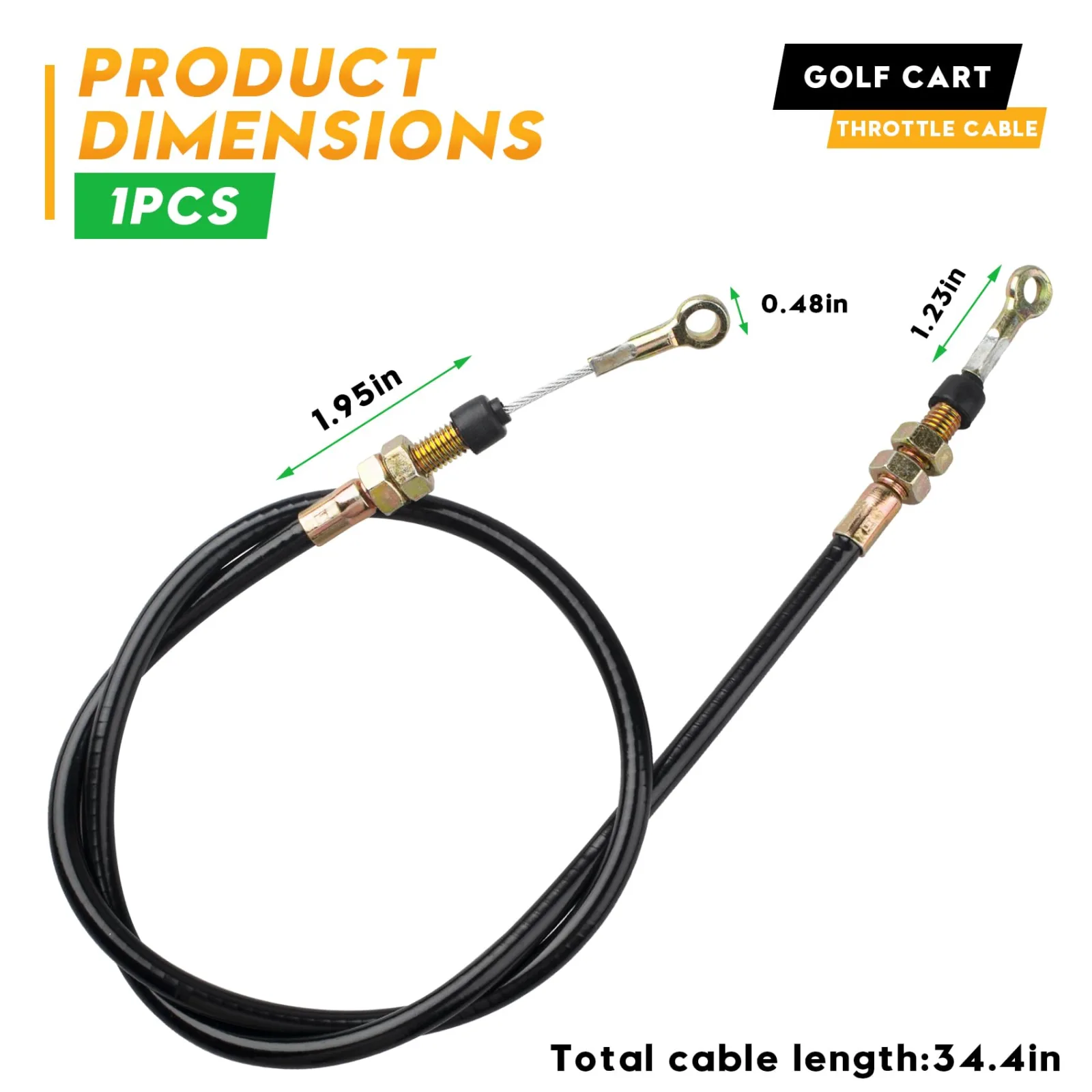Honkador C2025325 Accelerator Cable for E-Z-GO Marathon image 4