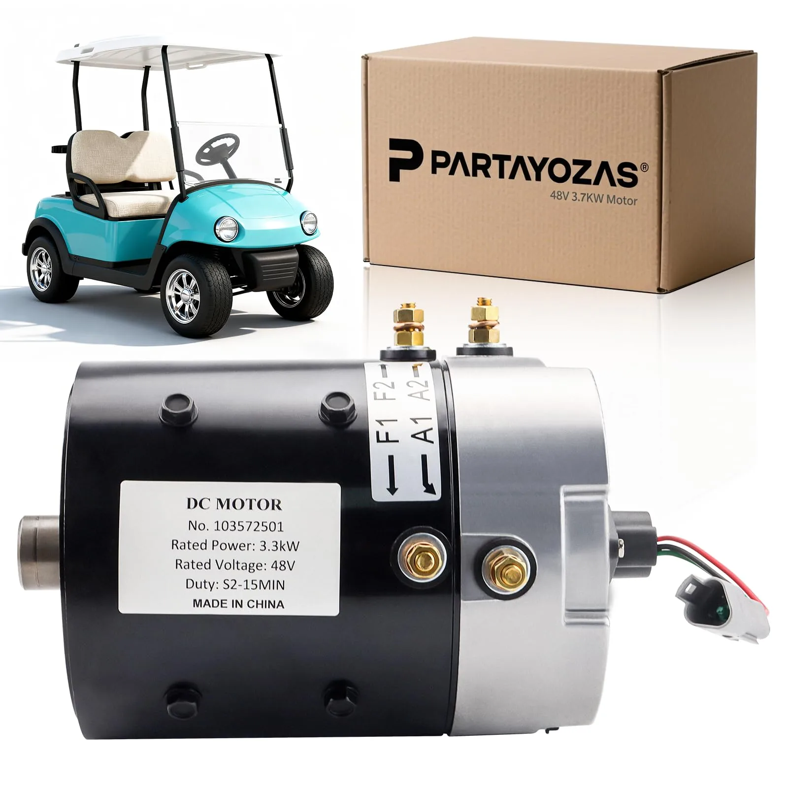 PARTAYOZAS 48V 3.3kW Motor for Club Car Golf Carts