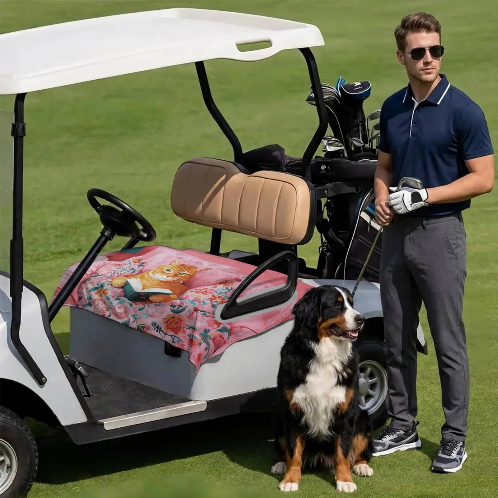DecorLovee Golf Cart Seat Cover Towel 51 x 31 Inch image 3