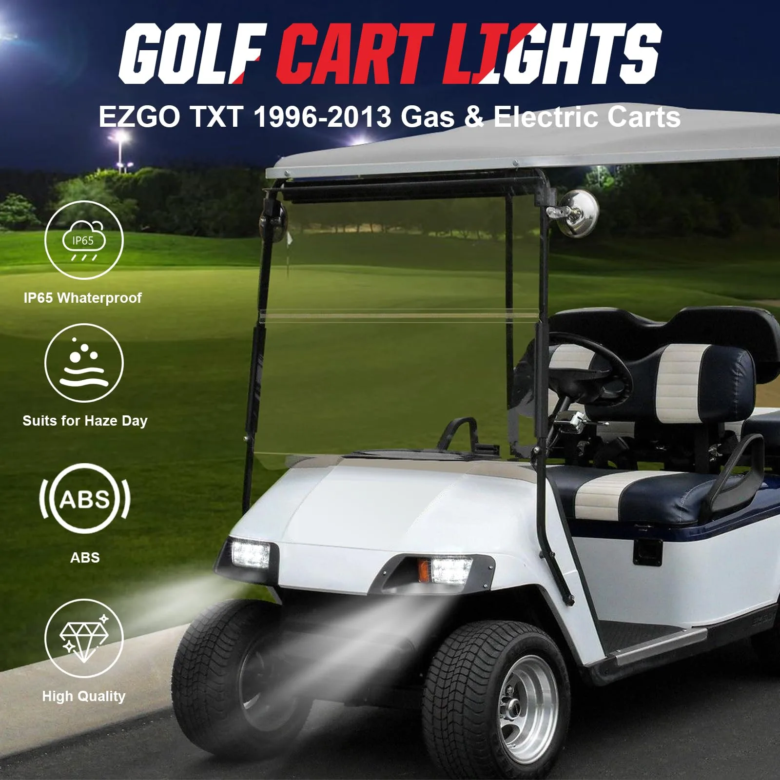 VYYOKMU EZGO TXT 12V LED Headlight & Taillight Kit (1996–2013) image 2