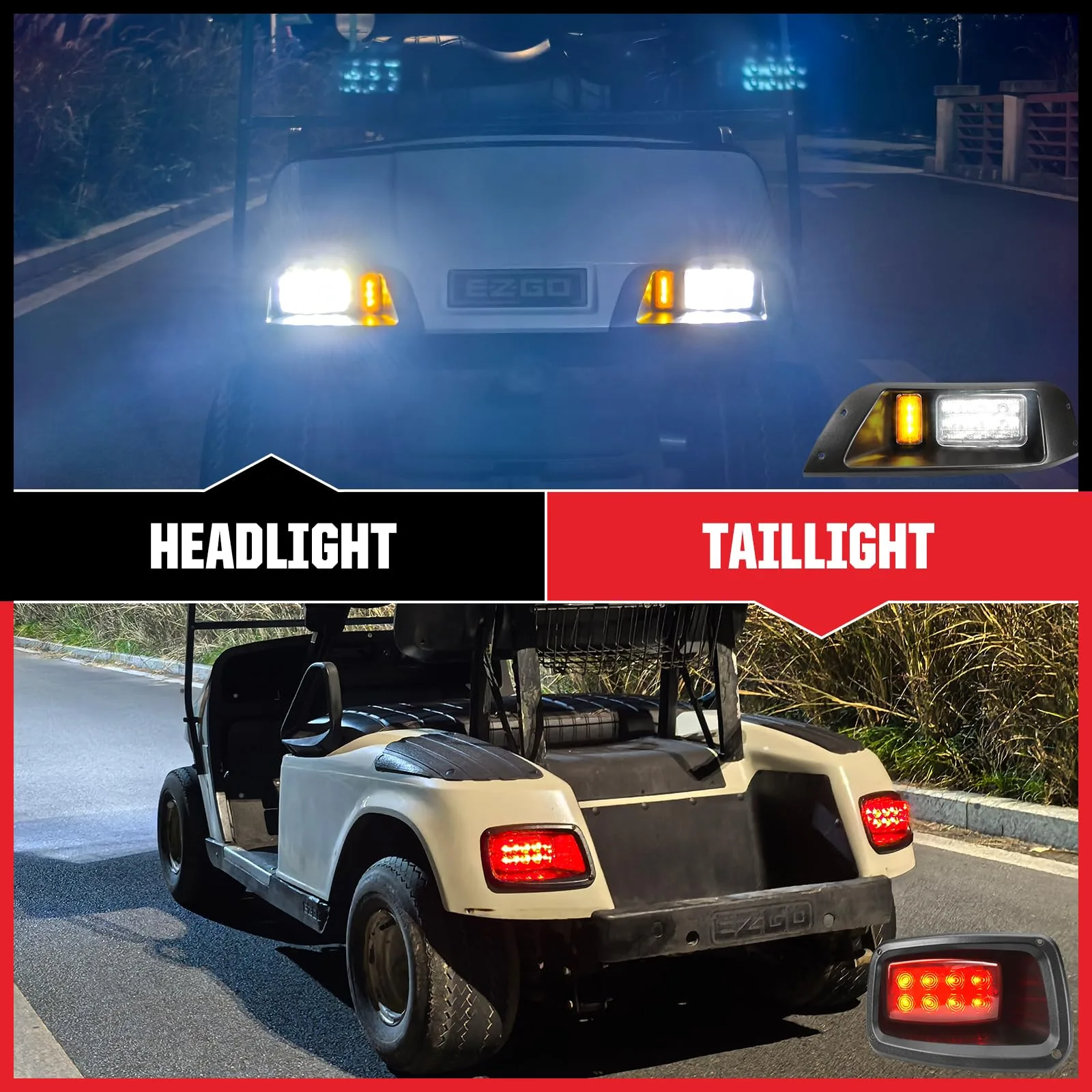 VYYOKMU EZGO TXT 12V LED Headlight & Taillight Kit (1996–2013) image 3