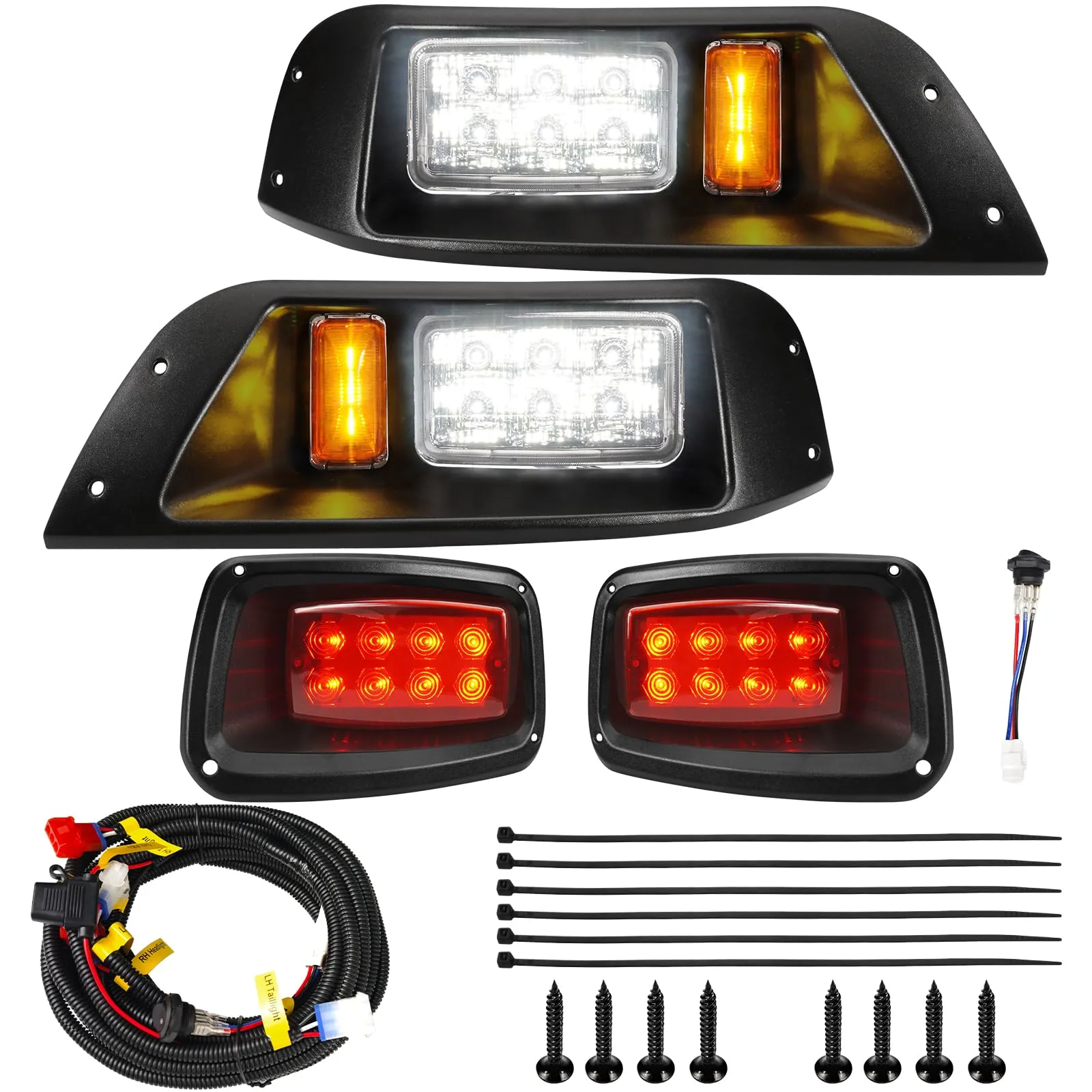 VYYOKMU EZGO TXT 12V LED Headlight & Taillight Kit (1996–2013)