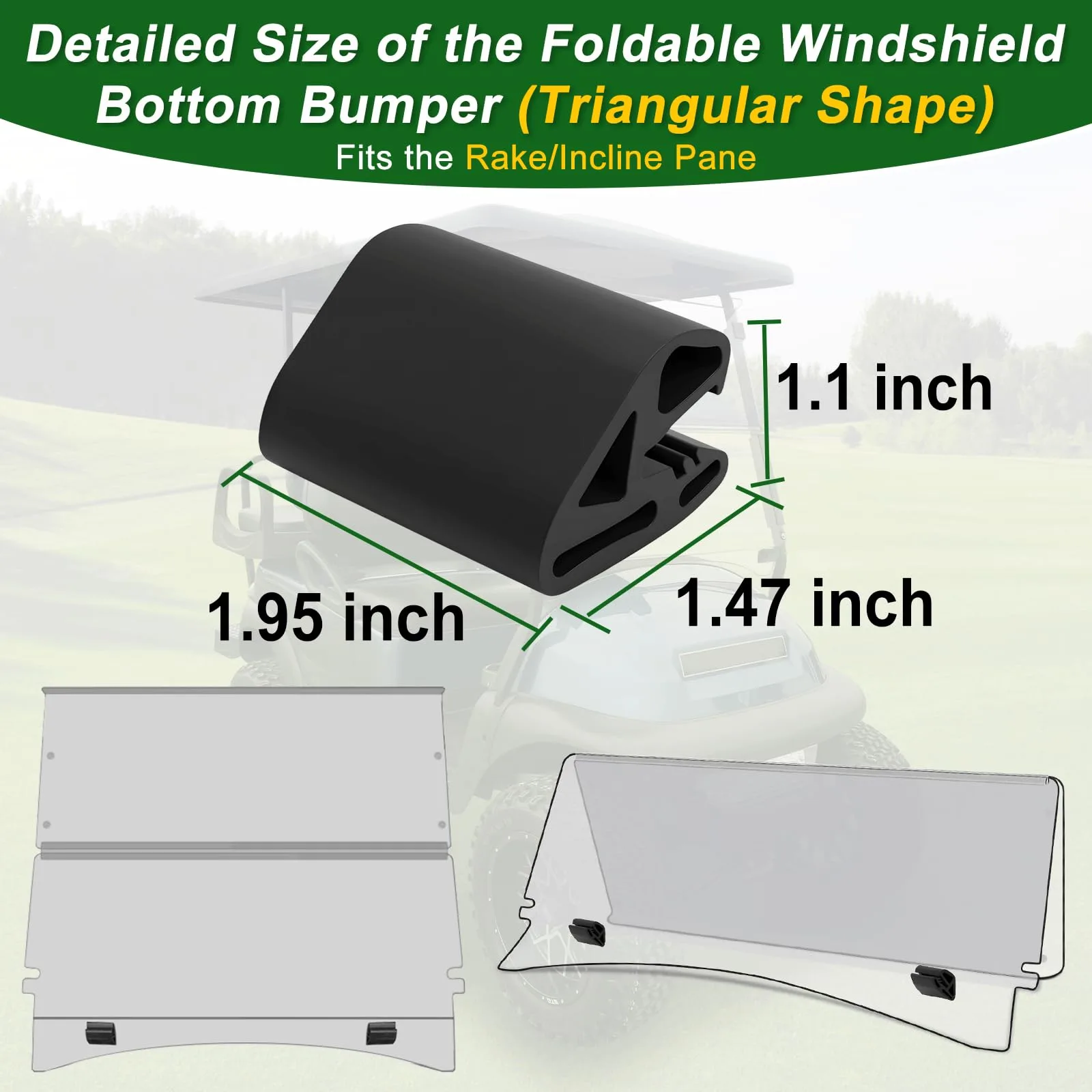 Cartalia WBCT798 Windshield Clips for Club Car Carts image 3