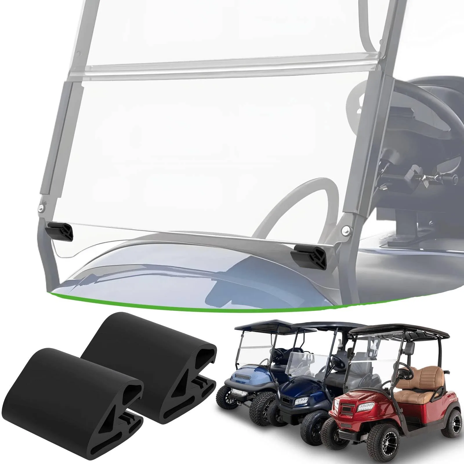 Cartalia WBCT798 Windshield Clips for Club Car Carts