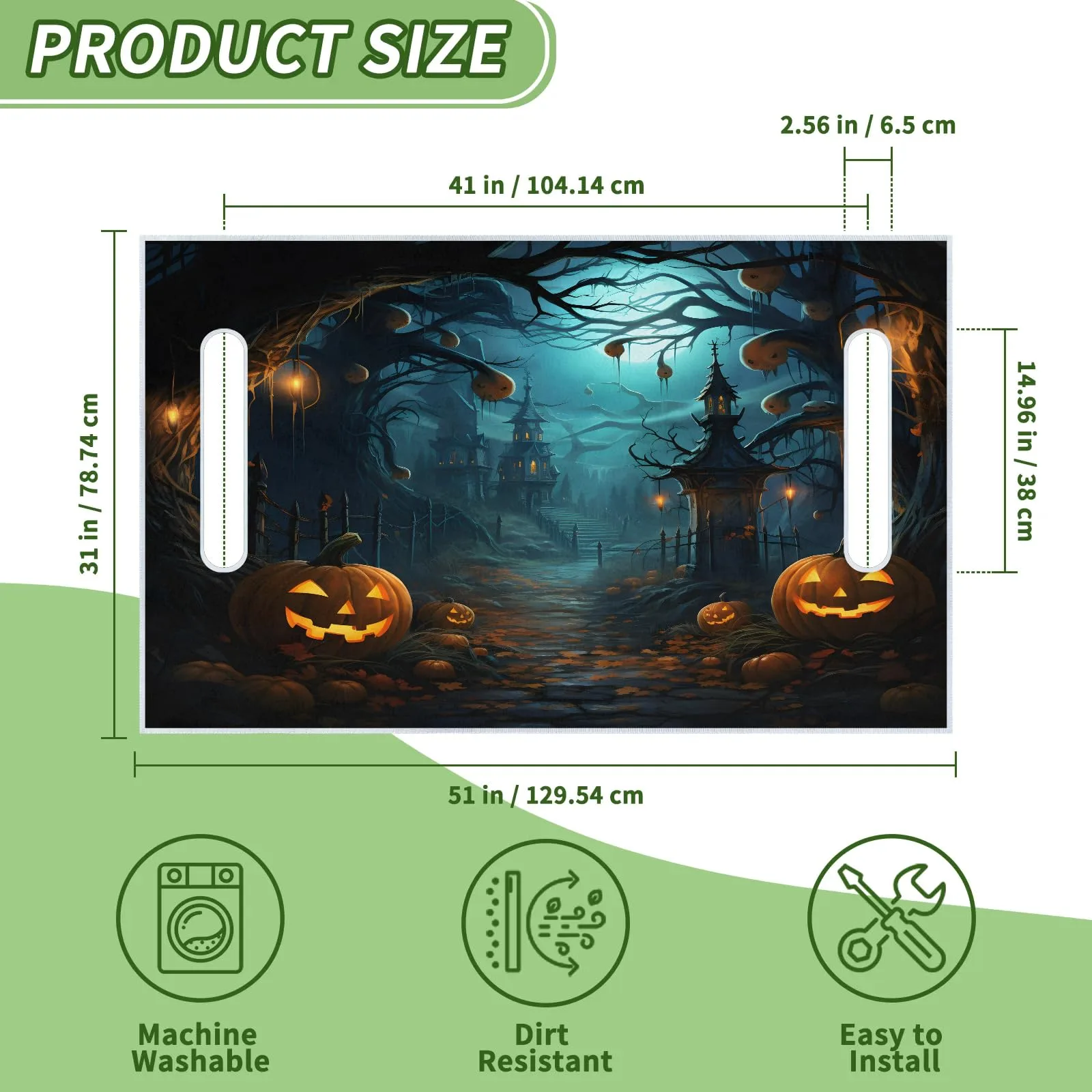 Tiveruda Halloween Pumpkins Golf Cart Seat Cover image 2
