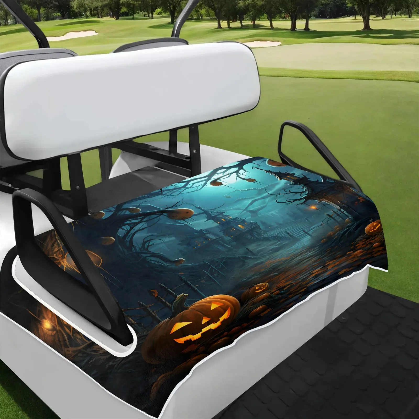 Tiveruda Halloween Pumpkins Golf Cart Seat Cover