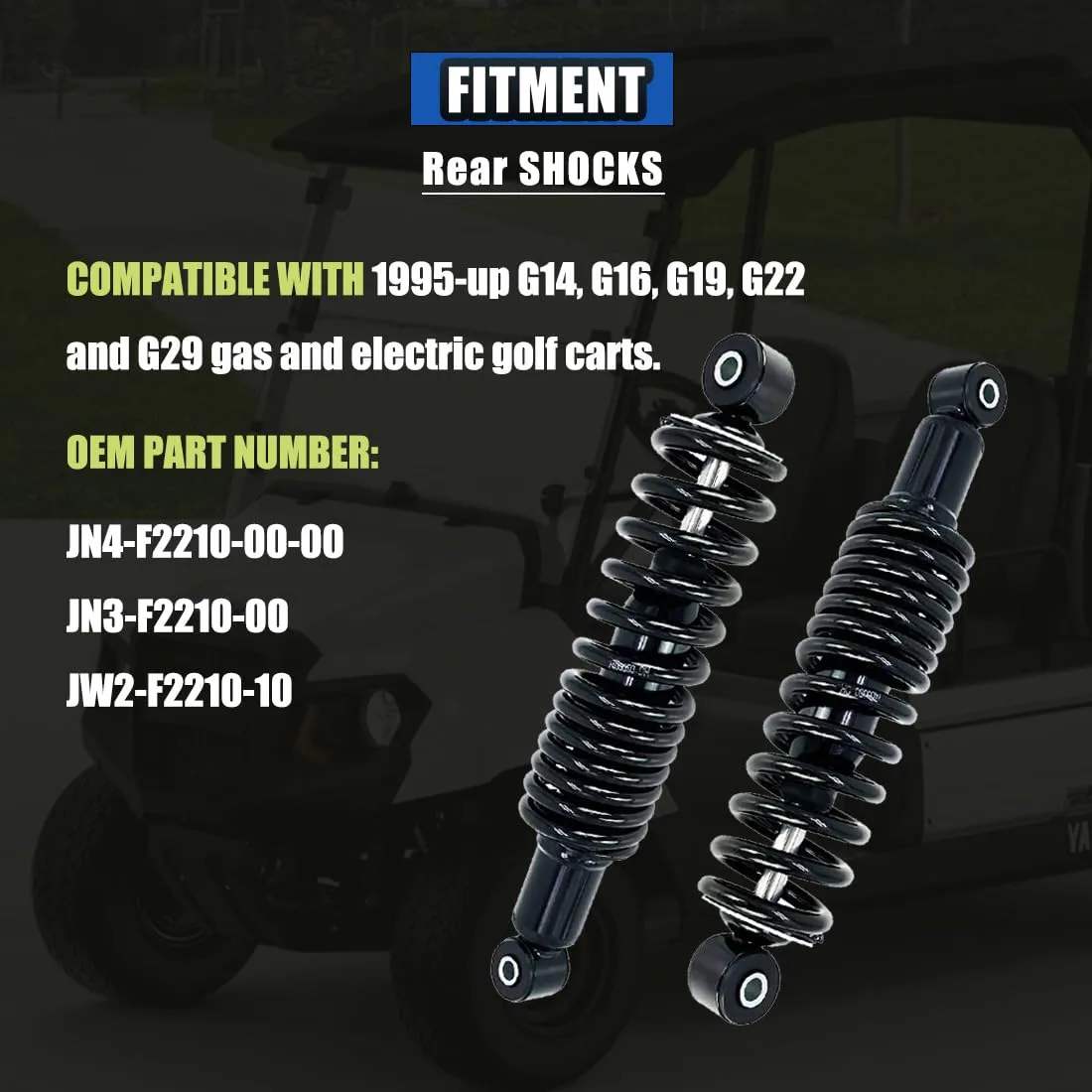 Konpulees Rear Shocks for Yamaha G14, G16, G19, G20, G22 & G29 image 3