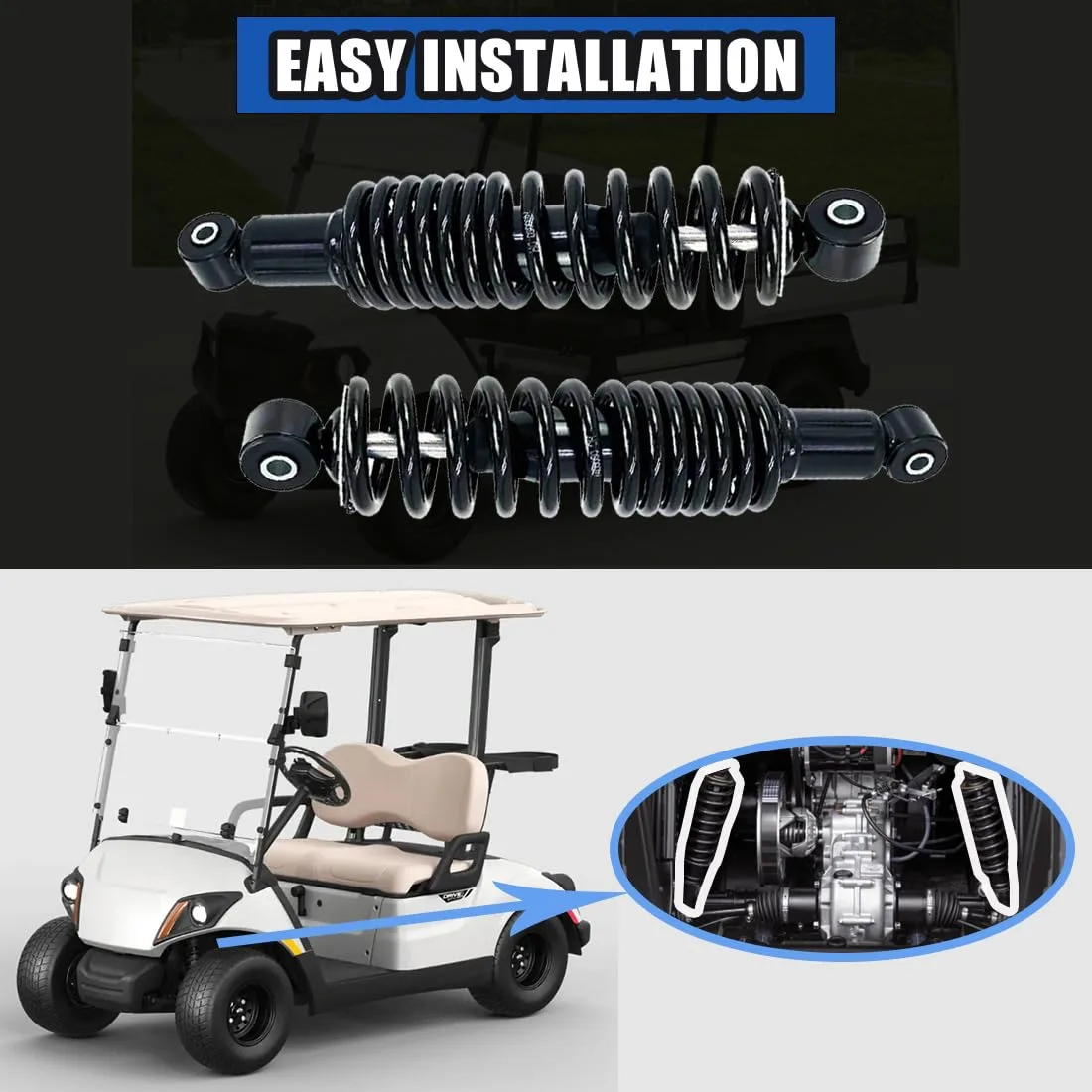 Konpulees Rear Shocks for Yamaha G14, G16, G19, G20, G22 & G29 image 4