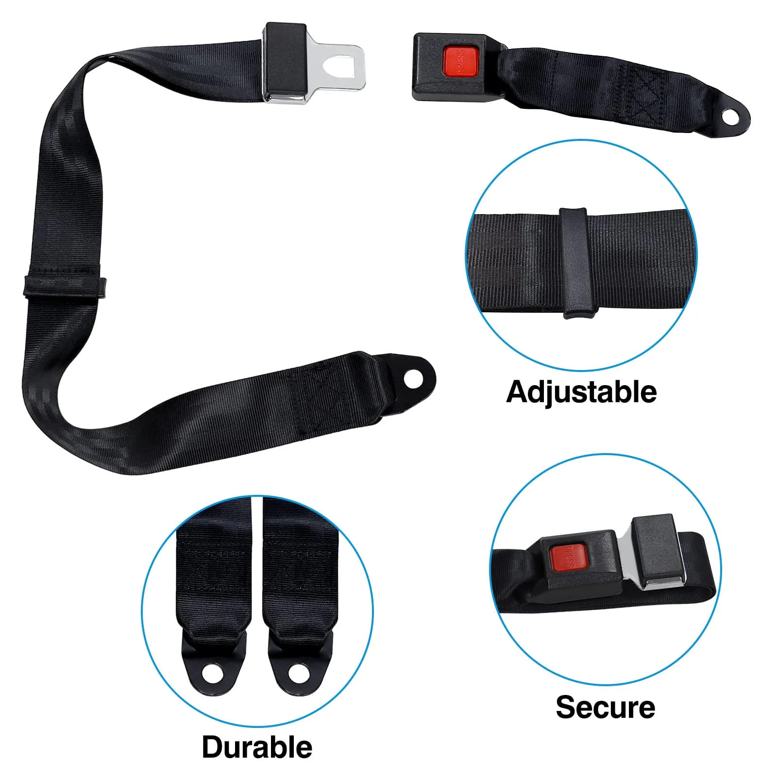 iLSKW LBS-02 Golf Cart Lap Strap Belt Set image 4